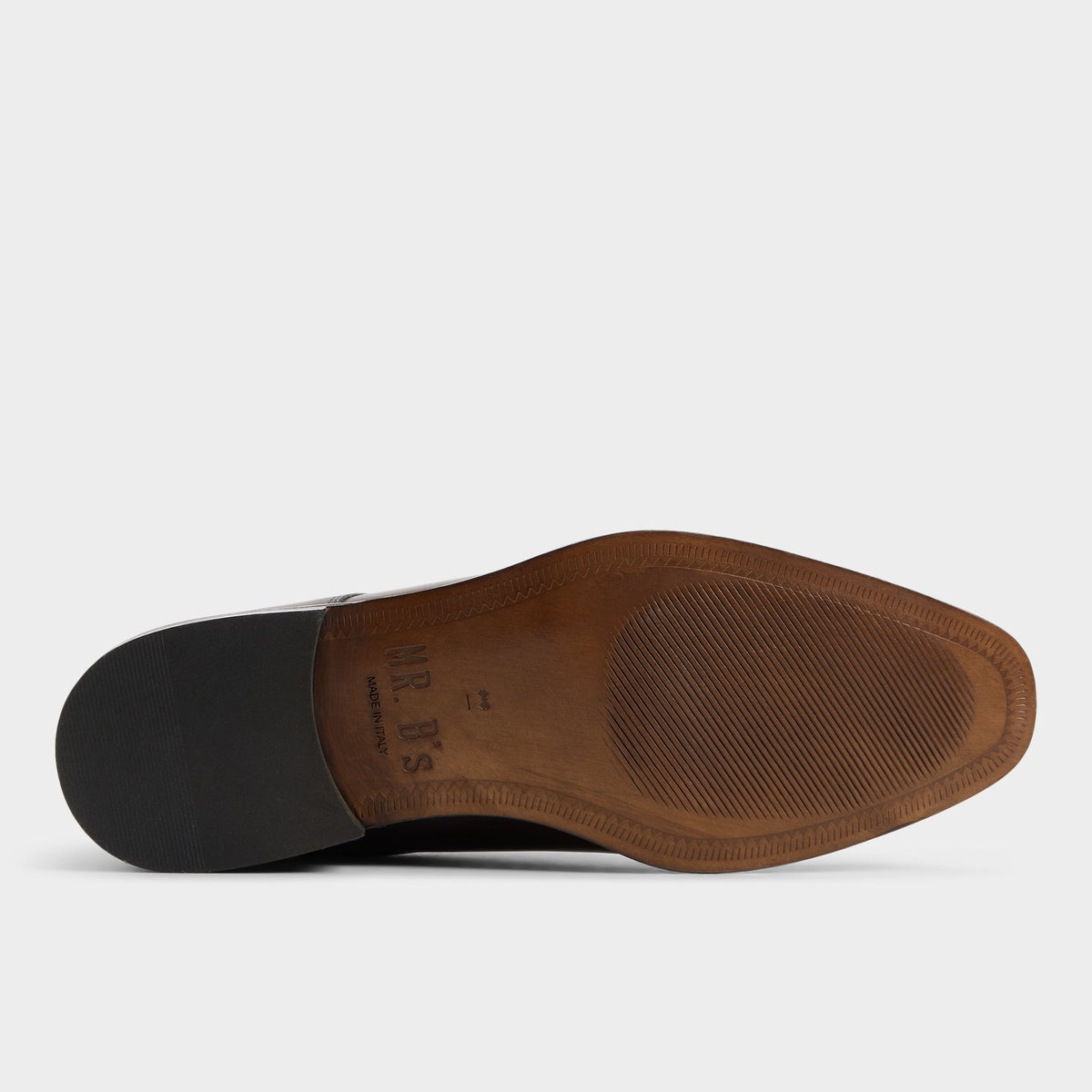 View of Brown Benardo Derby shoe's sole