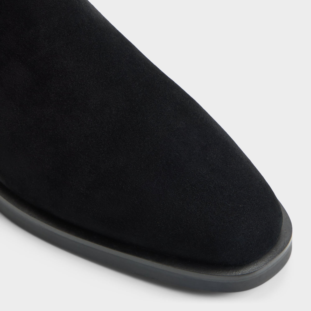 Close-up of the Open black Mesar Chelsea boot