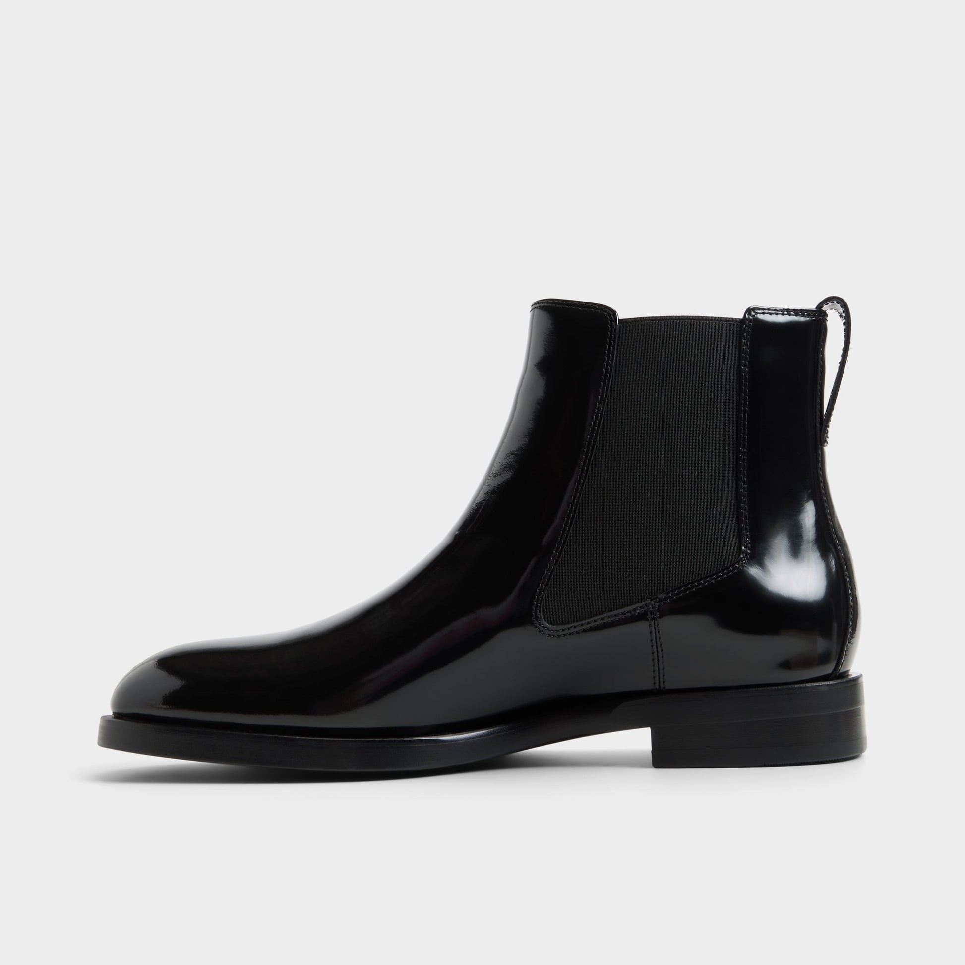 Side view of Black Nik Chelsea boot