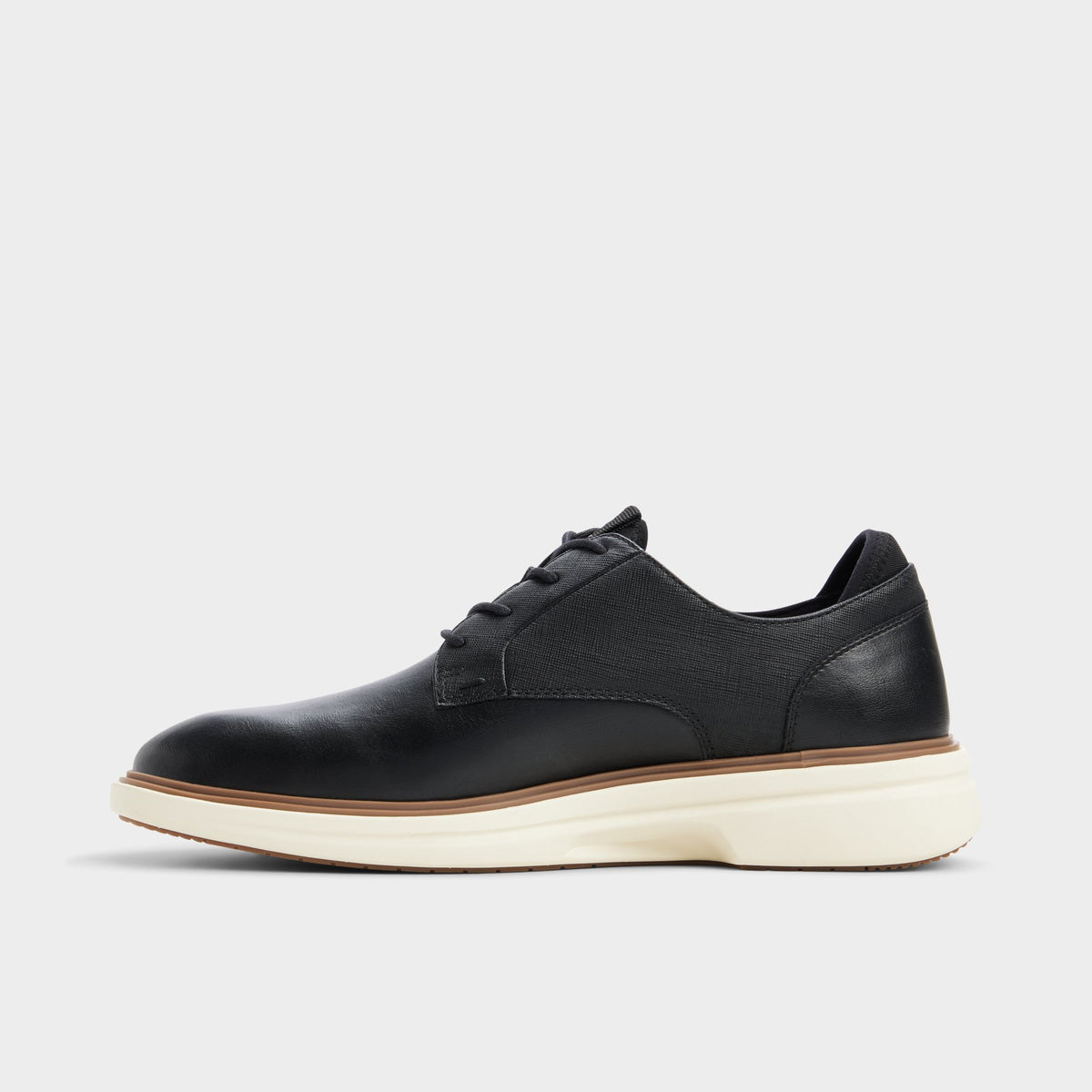 Side view of Black Tadeo Oxford shoe