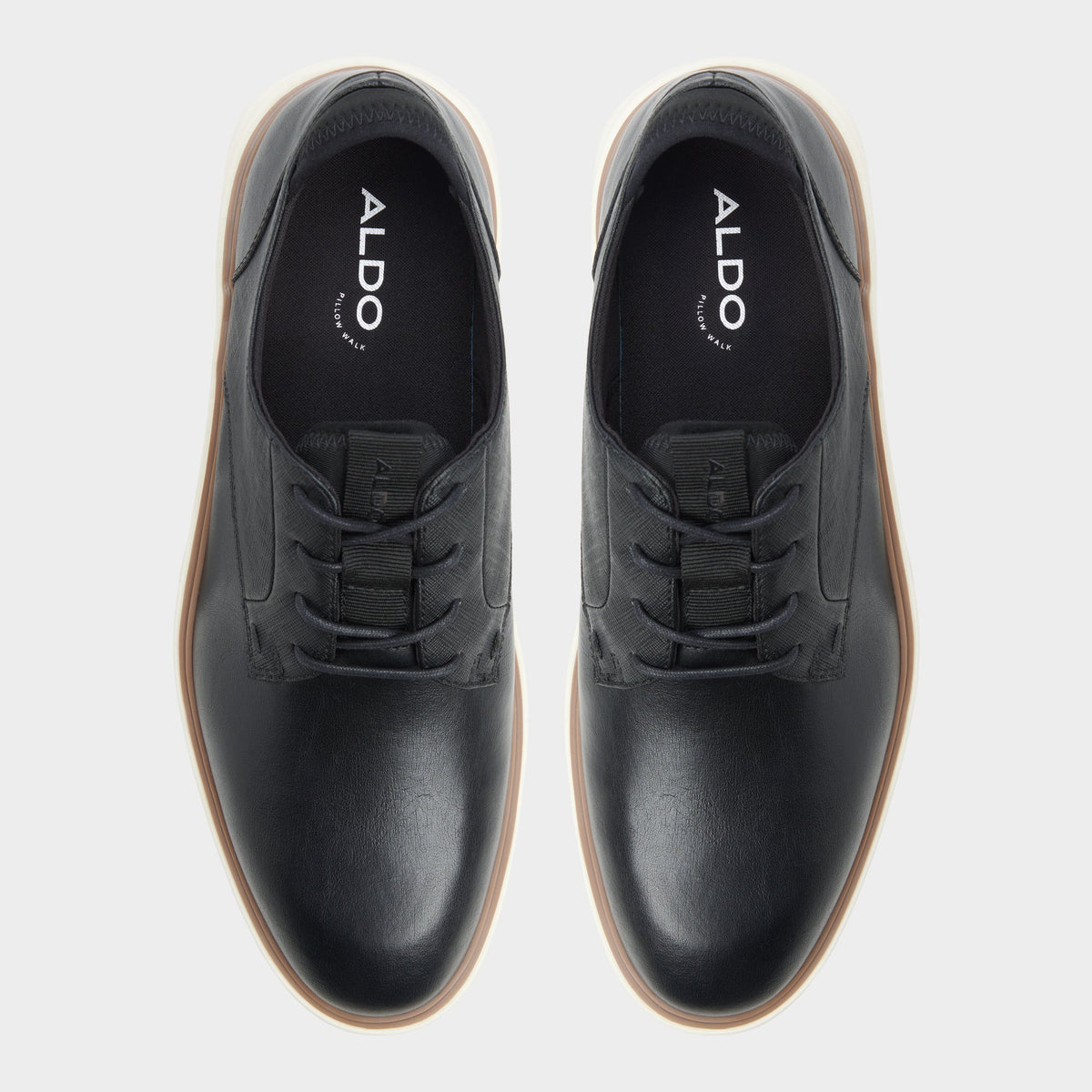 Top-down view of the Black Tadeo Oxford shoe