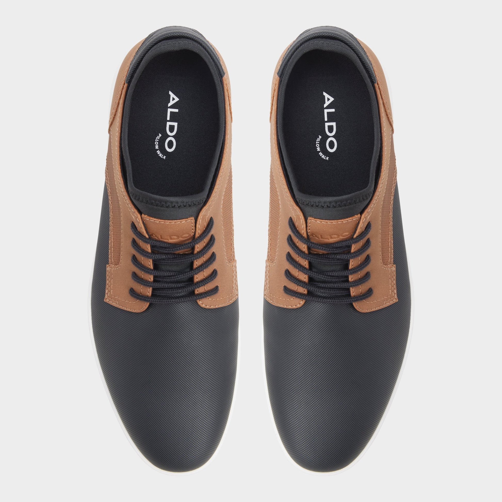 Top-down view of the Tan multi Drymos Oxford shoe
