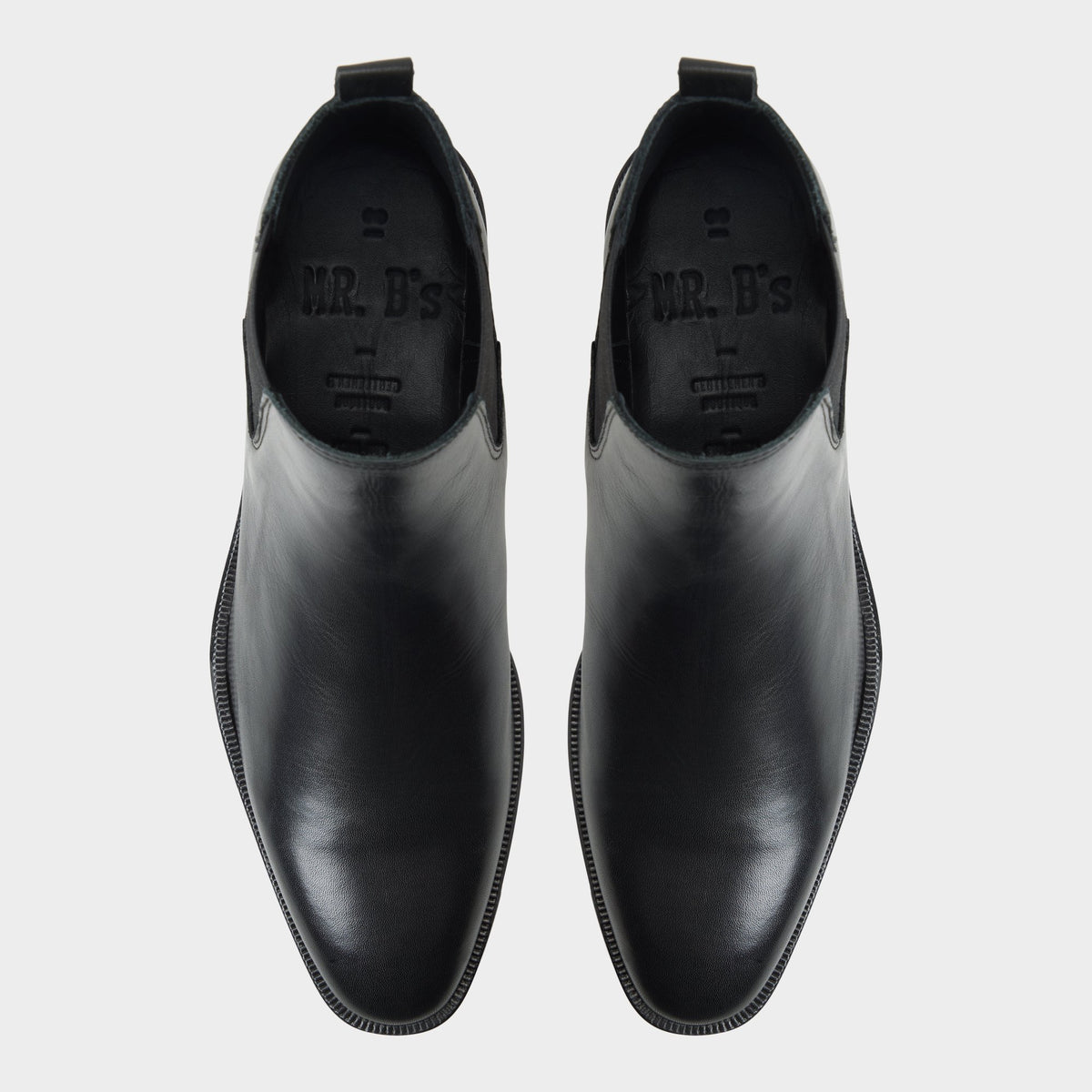 Top-down view of the Black Cristiano Chelsea boot