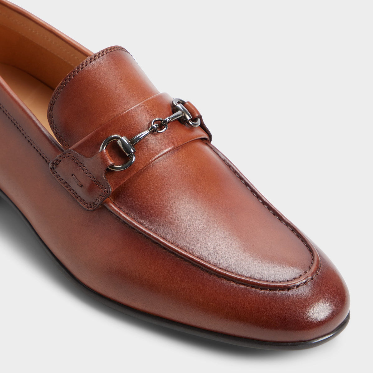 Three-quarter angle of Cognac Marvin Loafer's front side