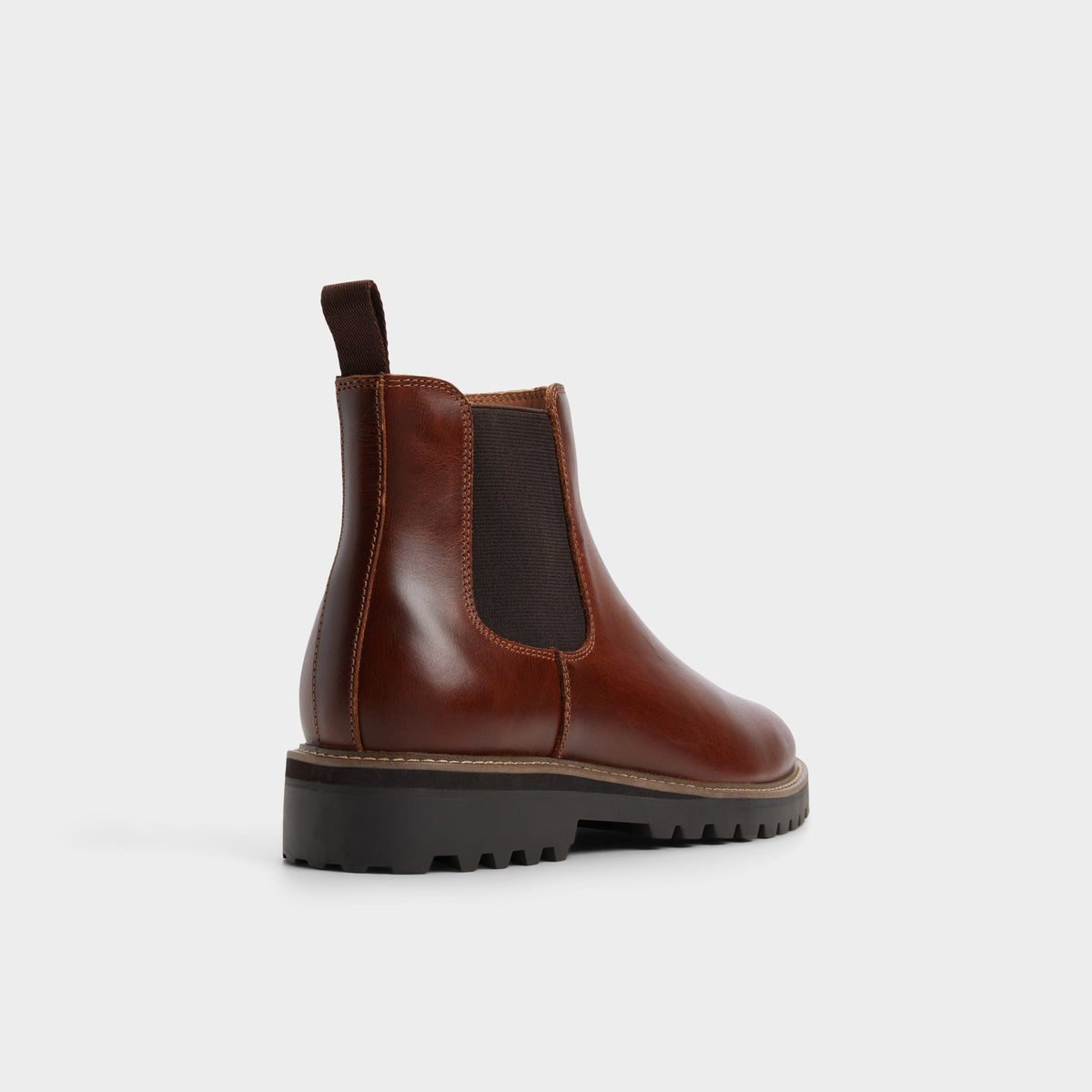 Three-quarter angle of Tan Hayton Chelsea boot's back side