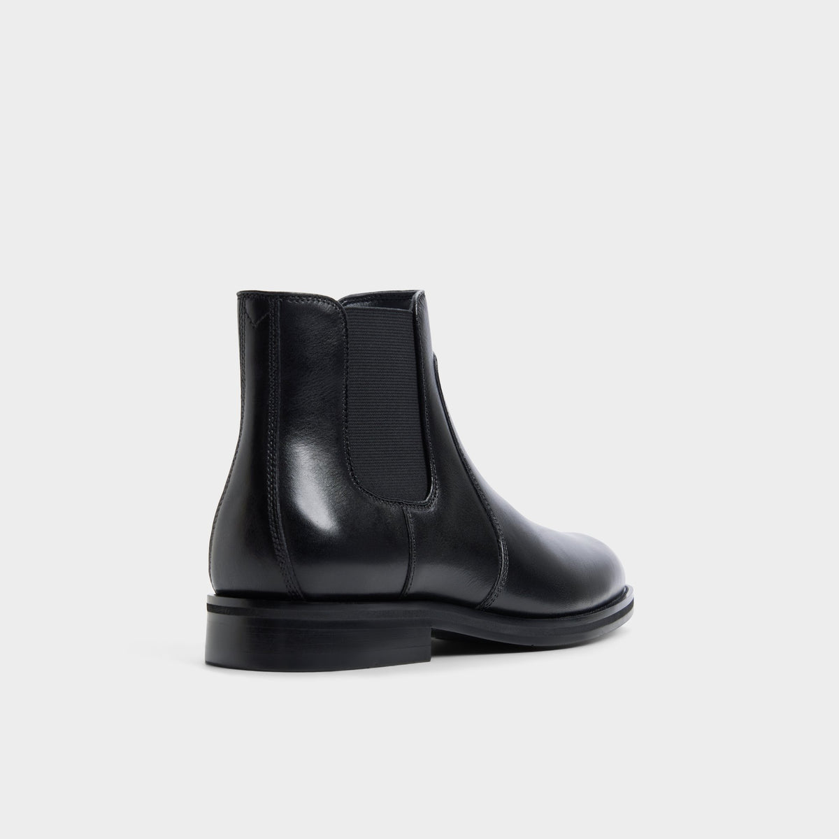 Three-quarter angle of Black Bartell Chelsea boot's back side