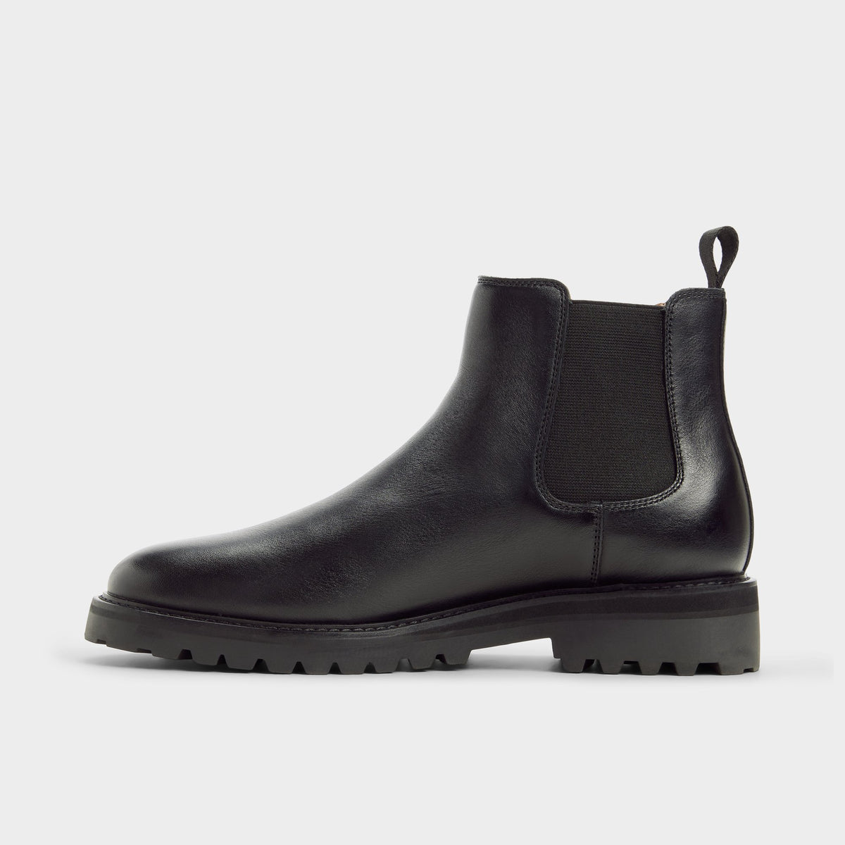 Side view of Black Hayton Chelsea boot