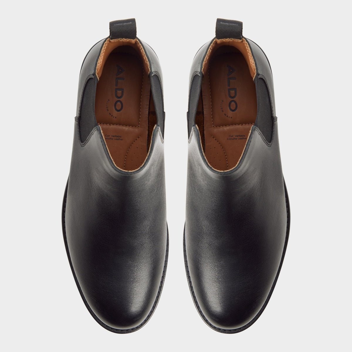 Top-down view of the Black Hayton Chelsea boot