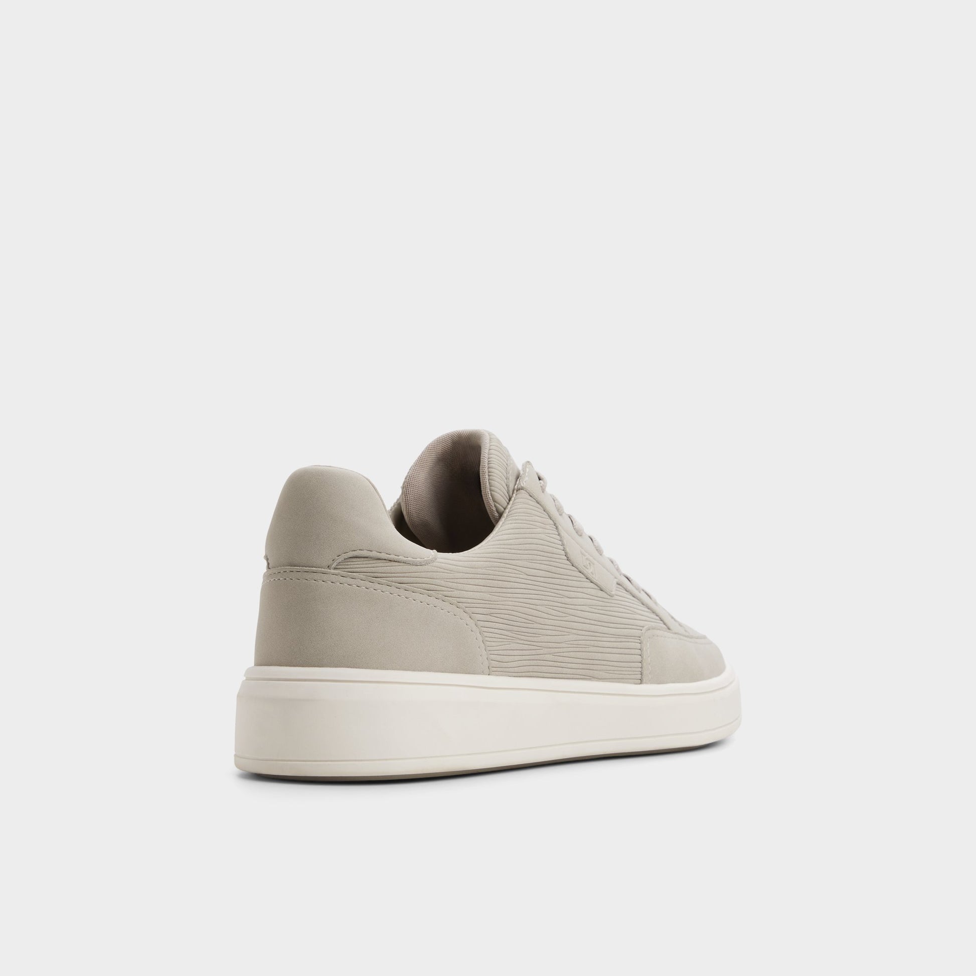 Three-quarter angle of Light grey Miko Low top sneaker's back side