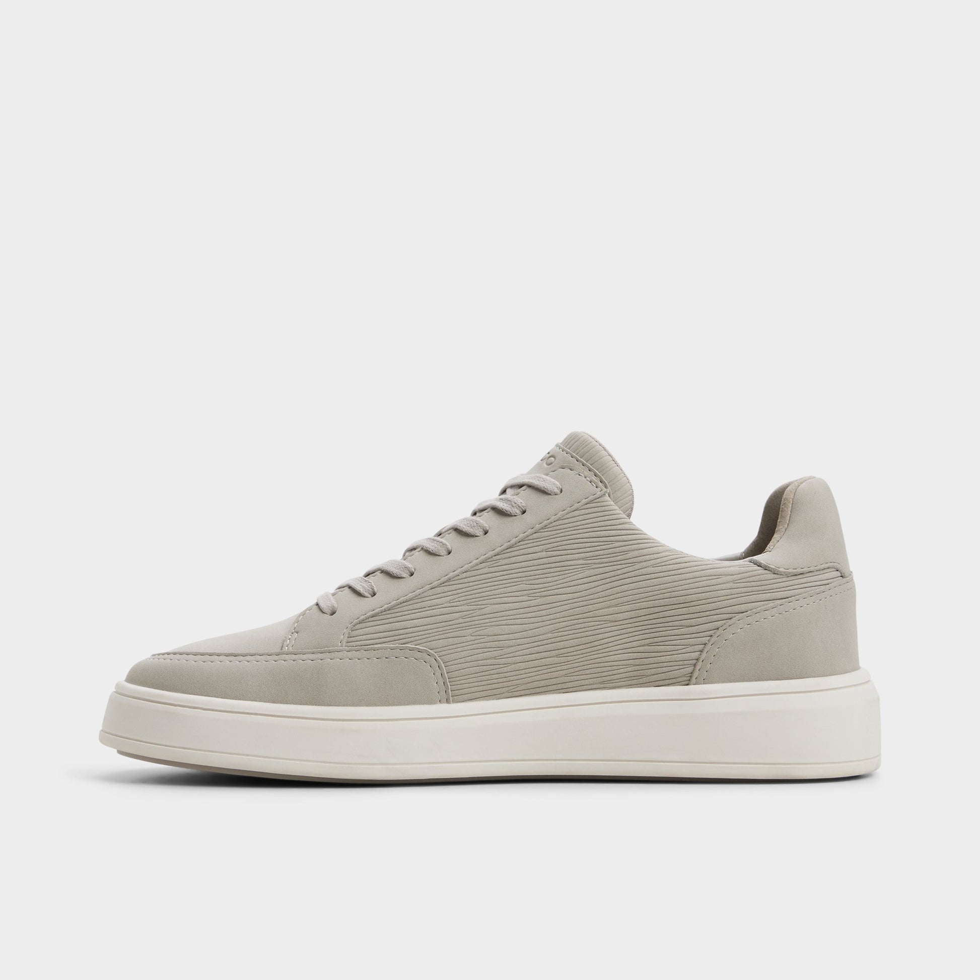 Side view of Light grey Miko Low top sneaker