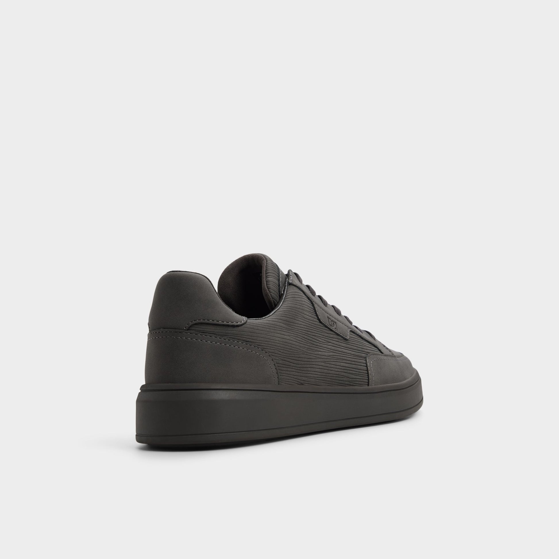 Three-quarter angle of Charcoal Miko Low top sneaker's back side
