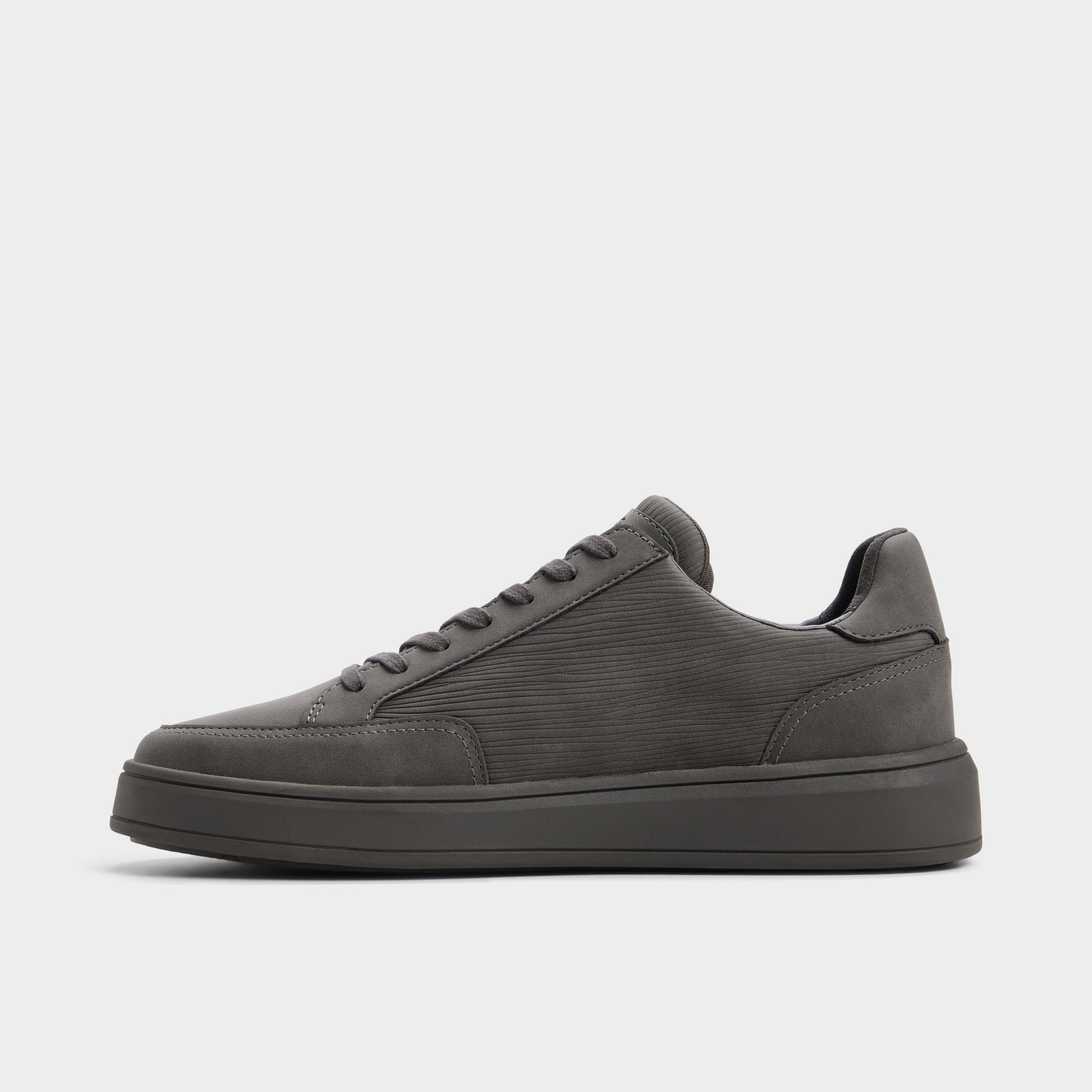 Side view of Charcoal Miko Low top sneaker
