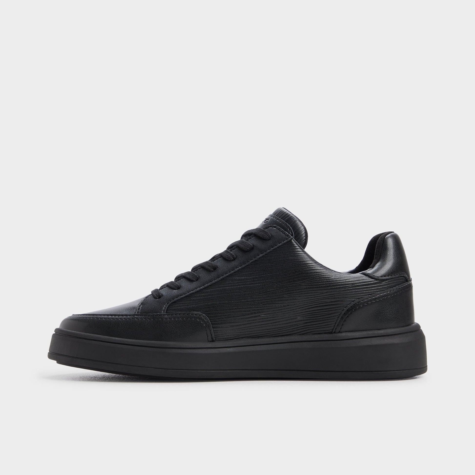 Side view of Black/black Miko Low top sneaker
