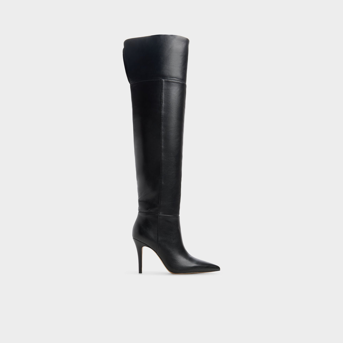 Main View of Black Hillsdon Stiletto heel over-the-knee boot for Womens