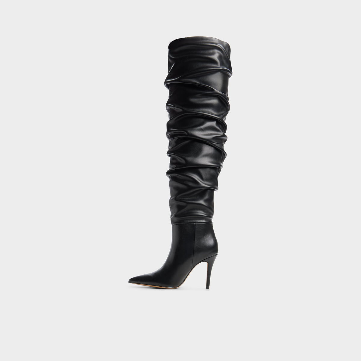 Vue latérale de Autre noir Holiis Botte haute à talon aiguille