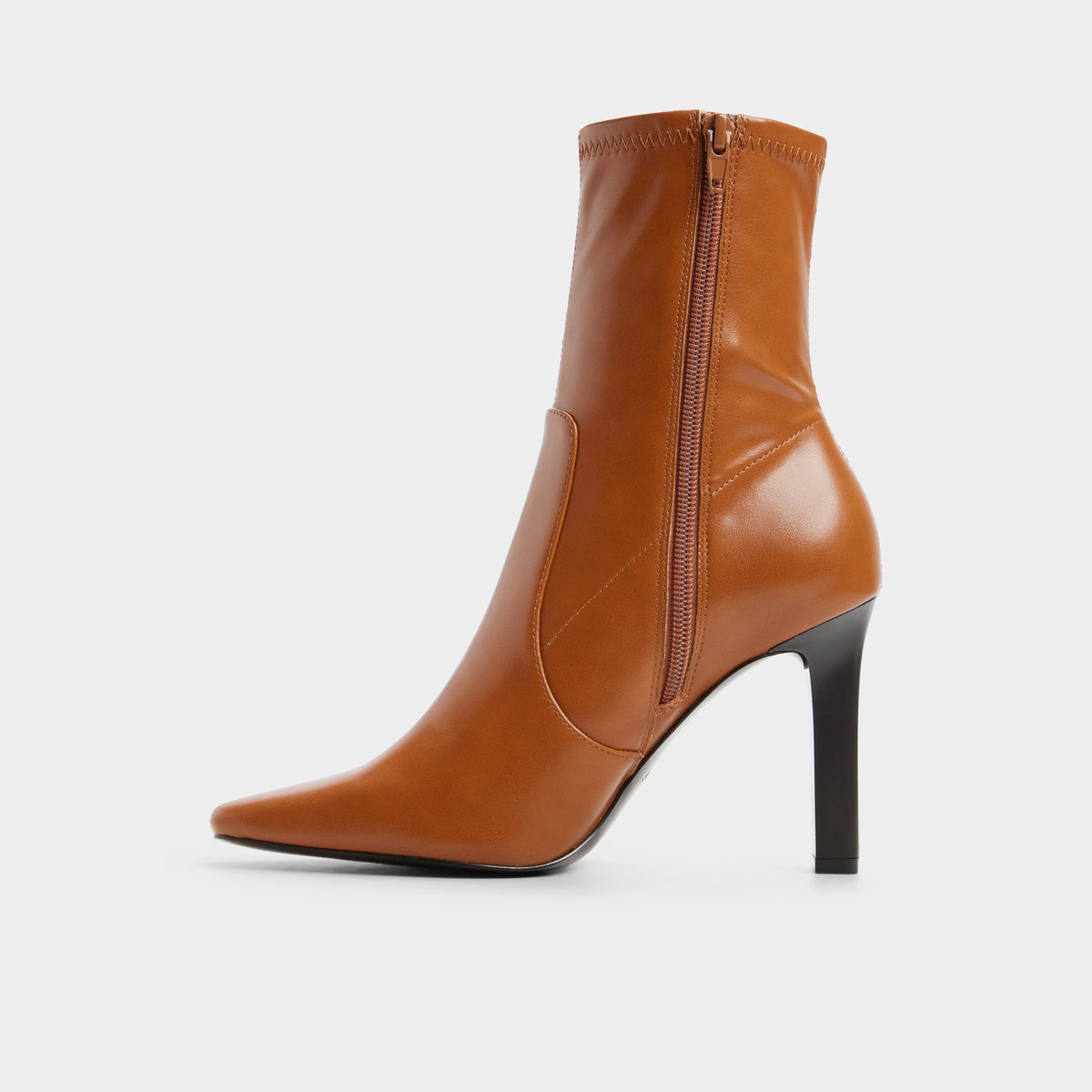 Side view of Tan Leianna Ankle boot
