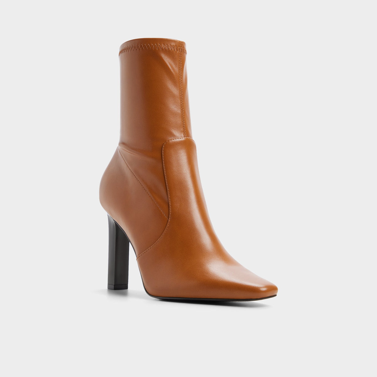 Three-quarter angle of Tan Leianna Ankle boot's front side