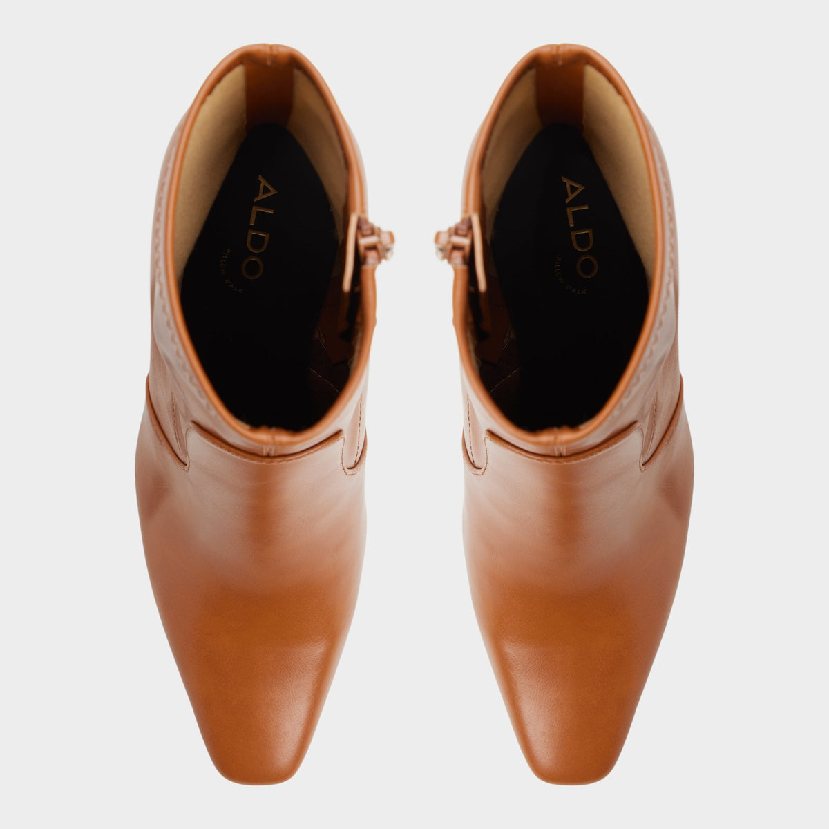 Top-down view of the Tan Leianna Ankle boot
