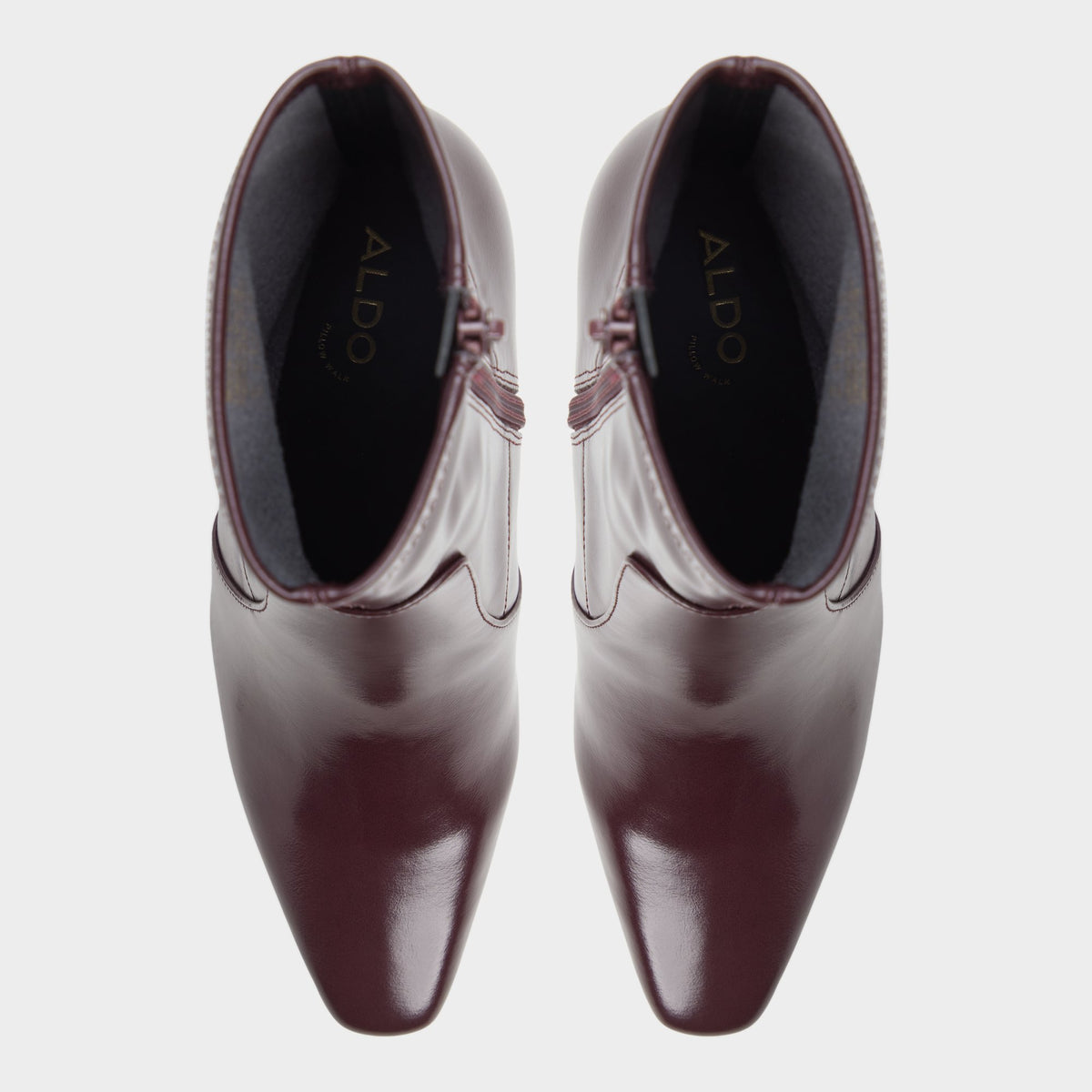 Top-down view of the Burgundy Leianna Ankle boot