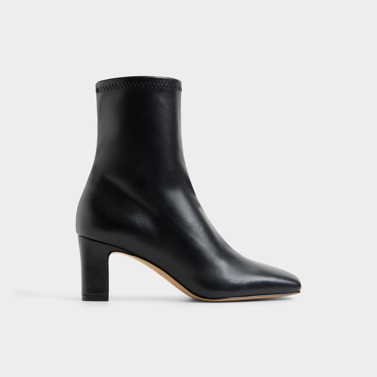 Main View of Black Kayia Block heel ankle boot for Womens