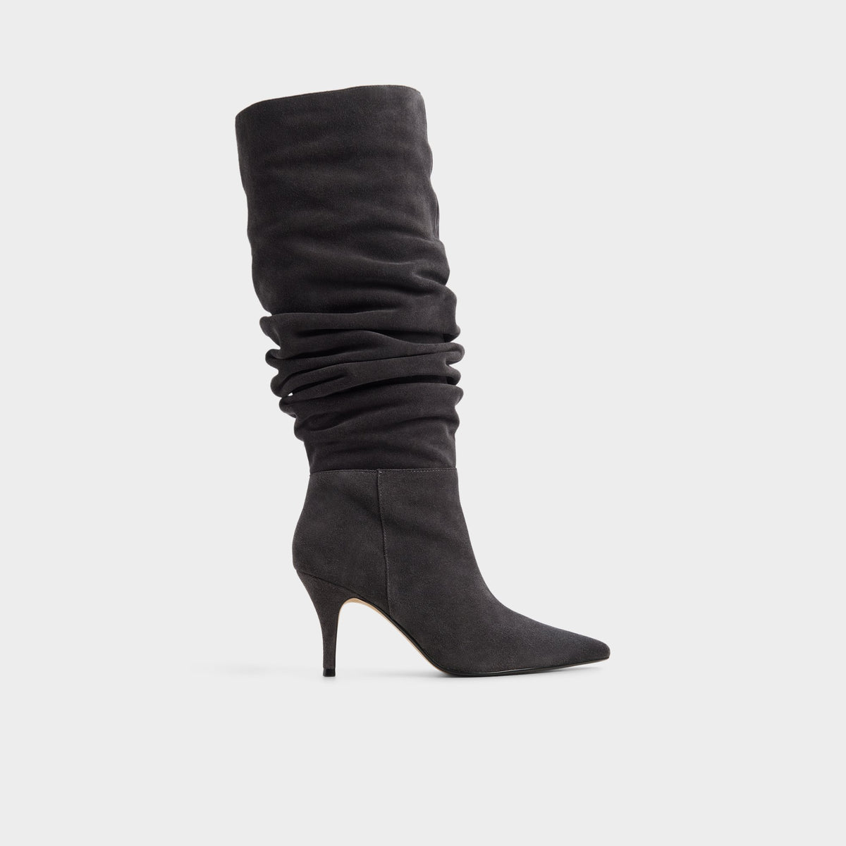 Main View of Dark grey Kimmia Stiletto heel knee-high boot for Womens