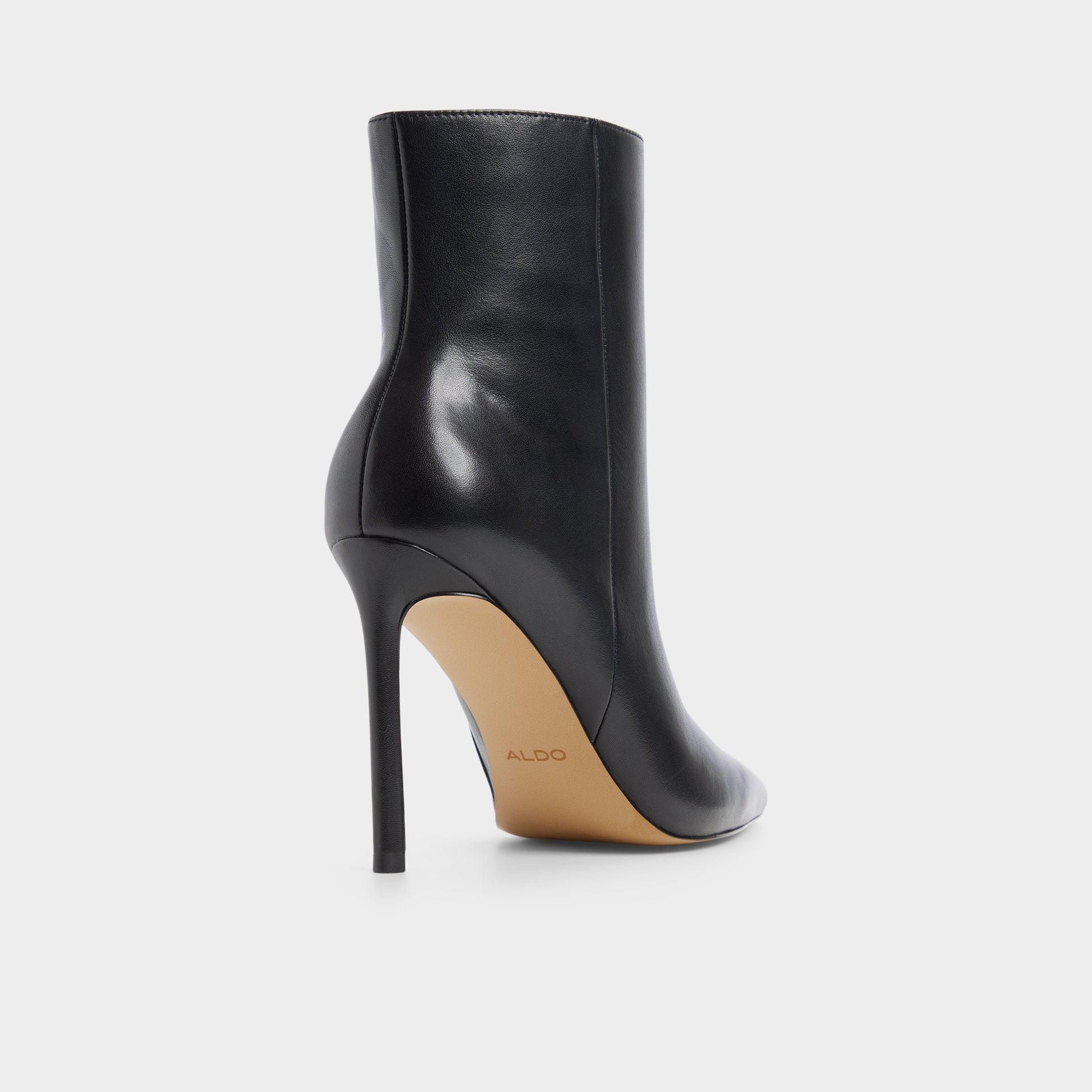 Three-quarter angle of Other black Guavaberry Stiletto heel ankle boot's back side
