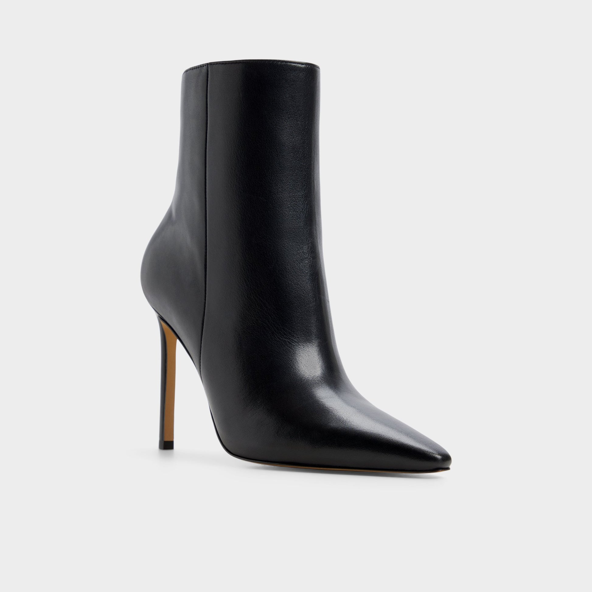 Three-quarter angle of Other black Guavaberry Stiletto heel ankle boot's front side