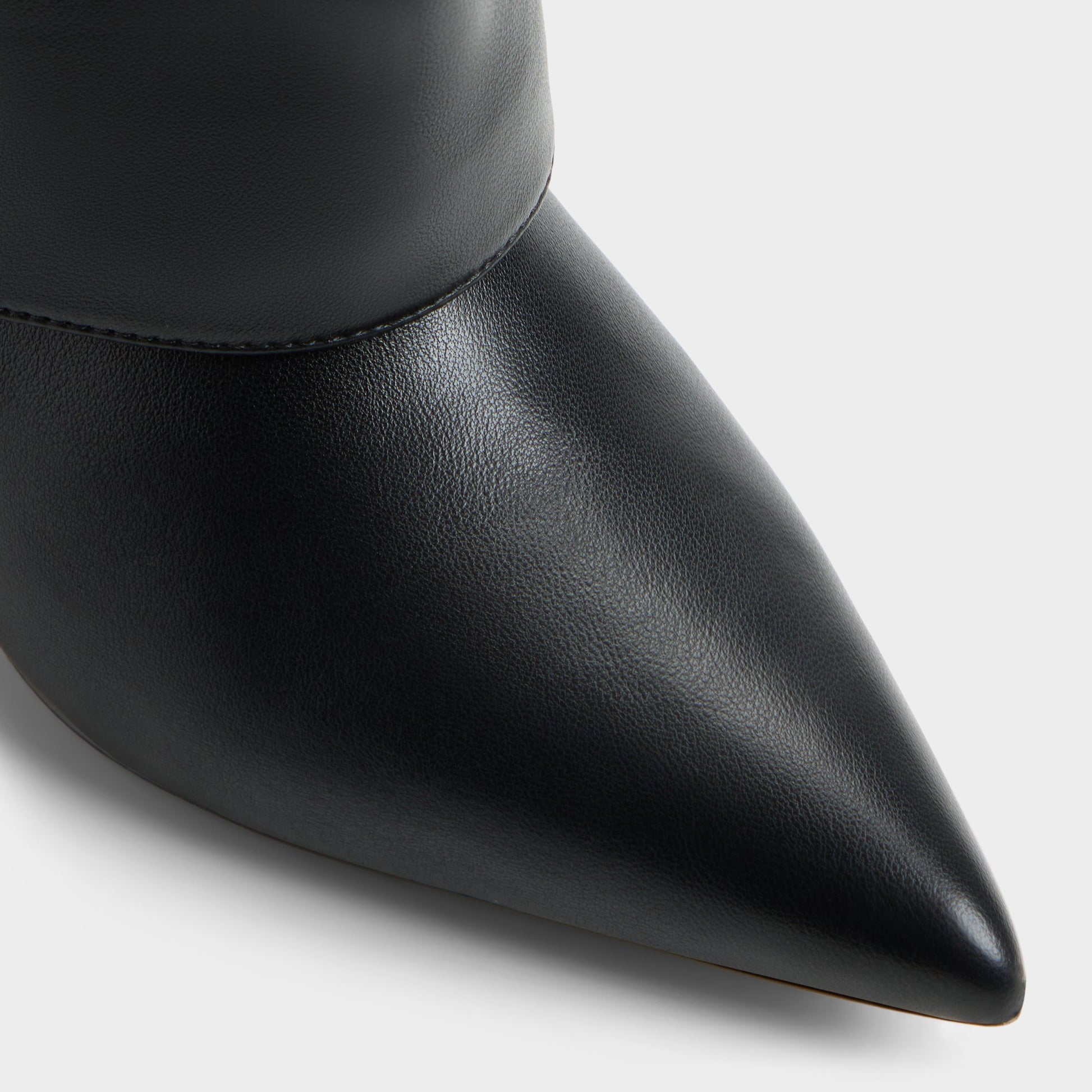 Close-up of the Black Aseader-wc Stiletto heel knee-high boot