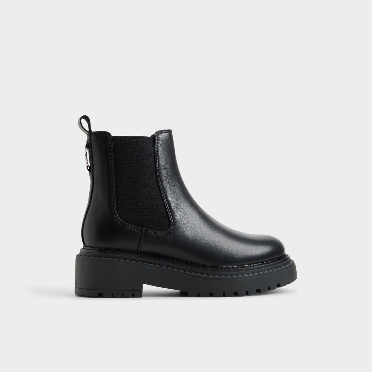 Vue principale de Noir Bestino Botte Chelsea à semelle crantée pour Femmes