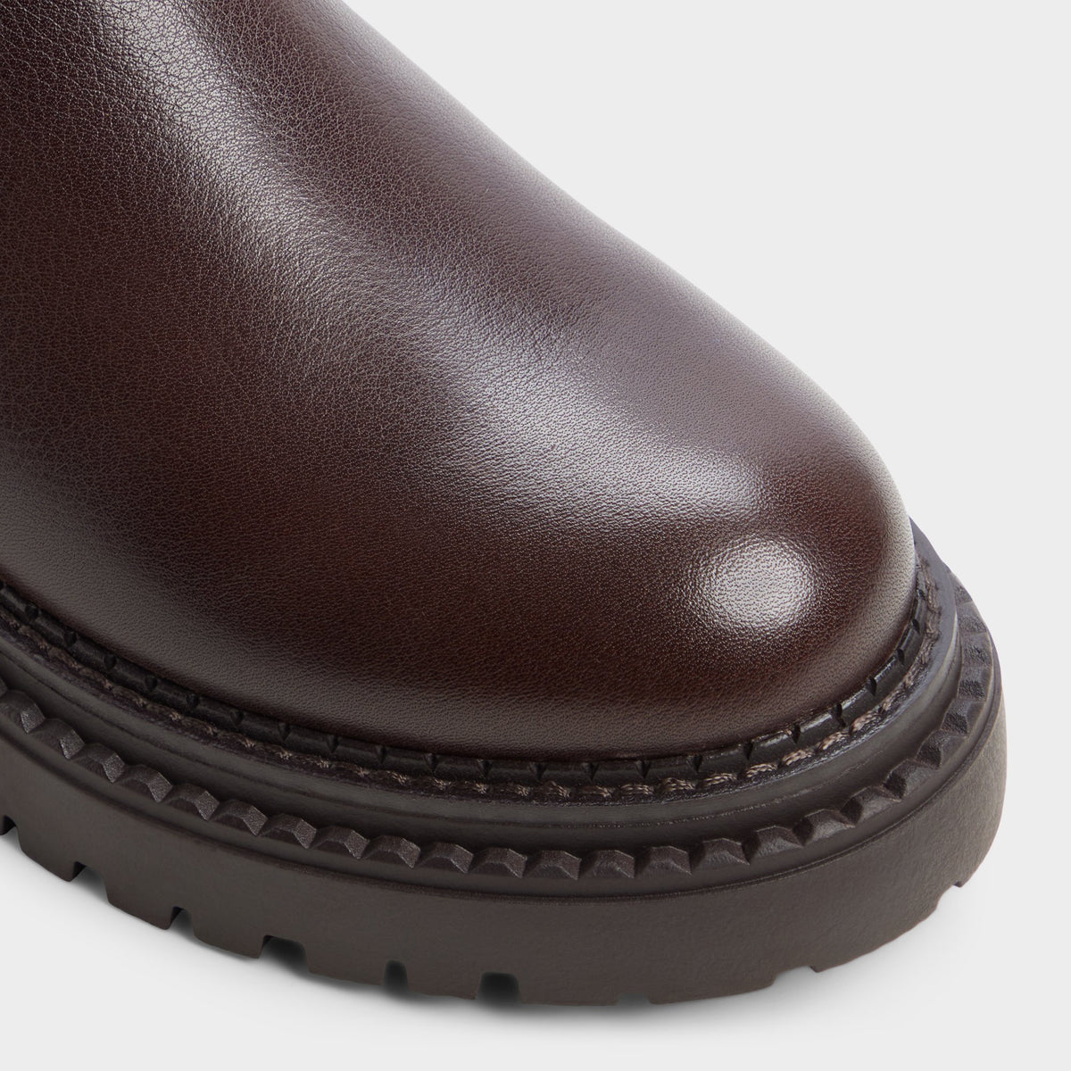 Close-up of the Dark brown Bestino Lug sole Chelsea boot
