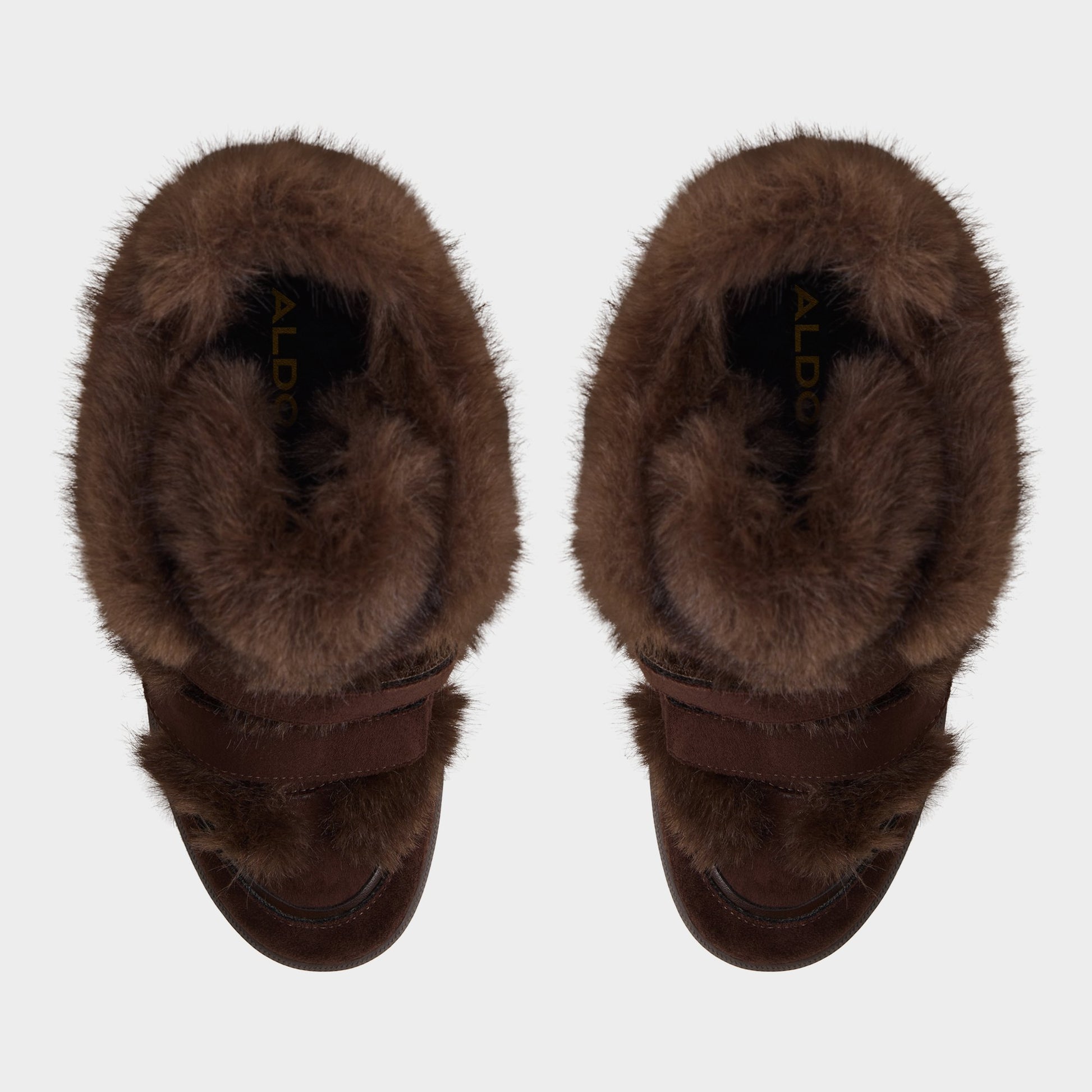 Top-down view of the Dark brown Belissa Wedge sneaker