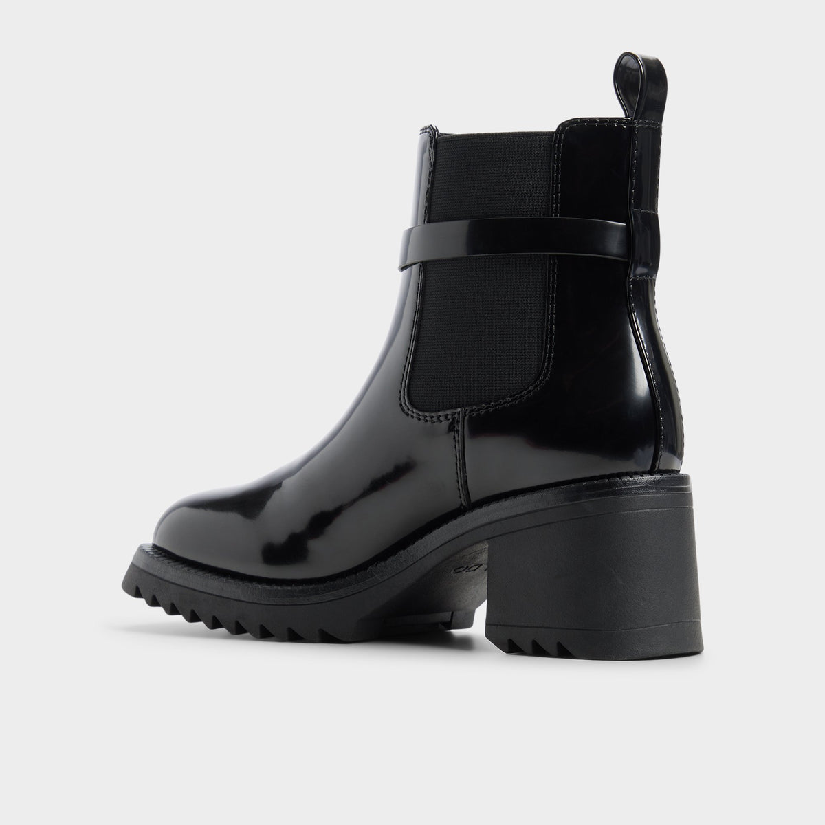 Side view of Black Anneissa Lug sole hiking boot