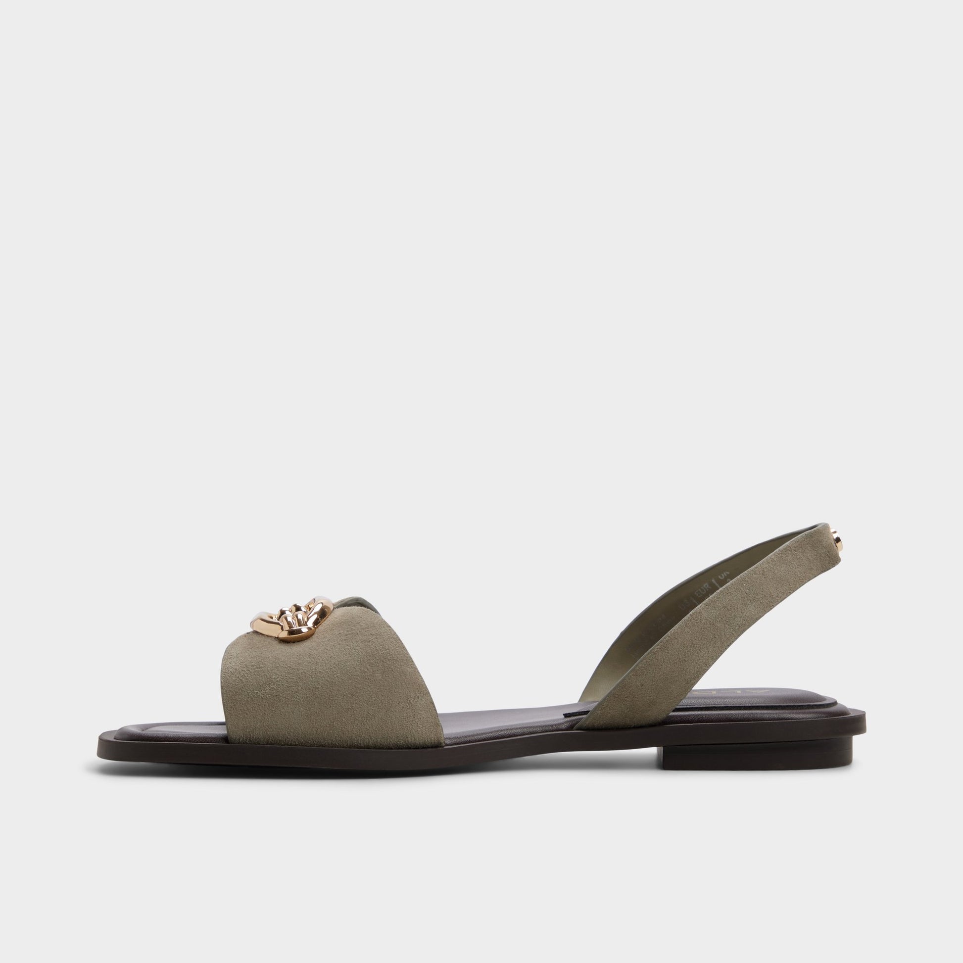 Side view of Other green Calelian Flat sandal