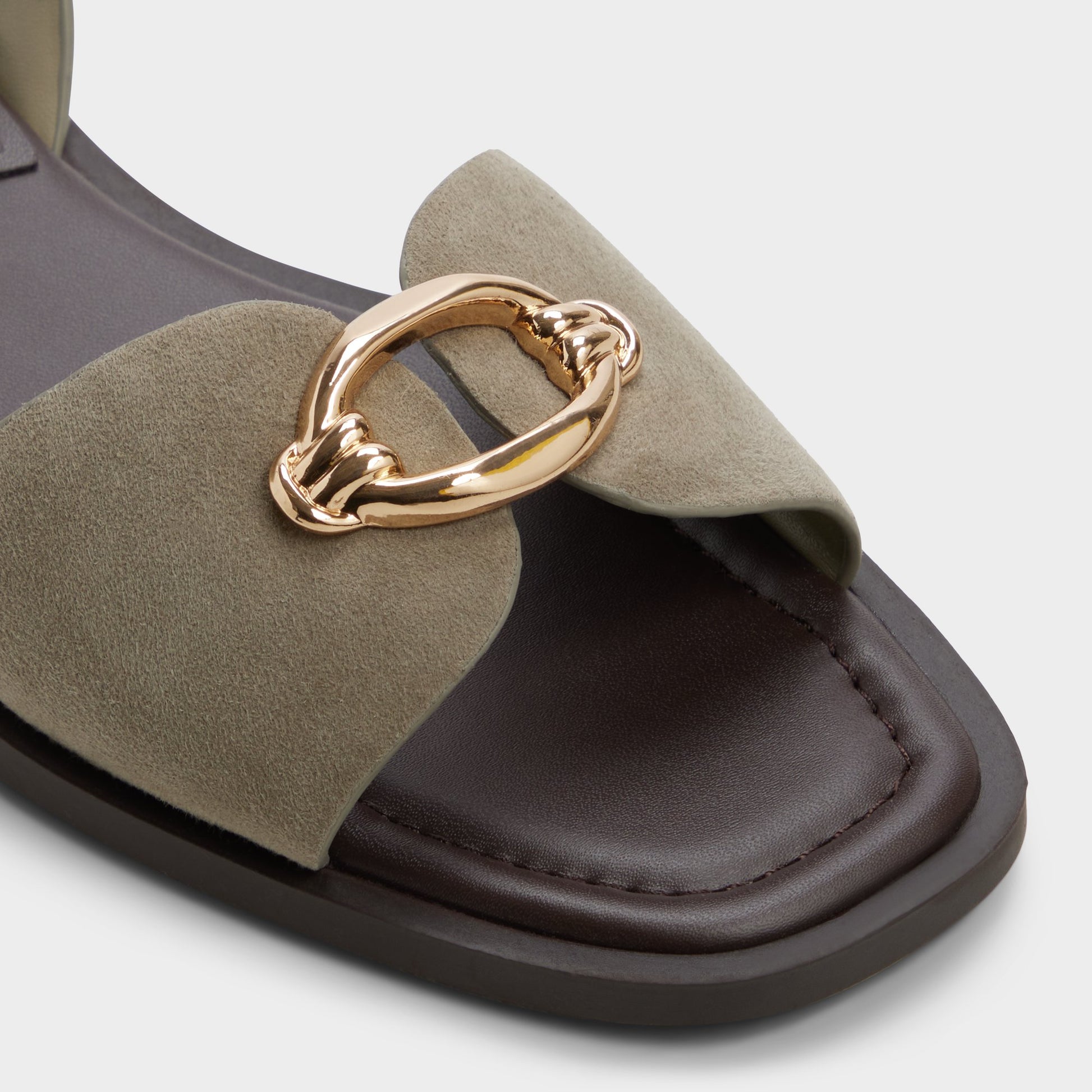 Close-up of the Other green Calelian Flat sandal