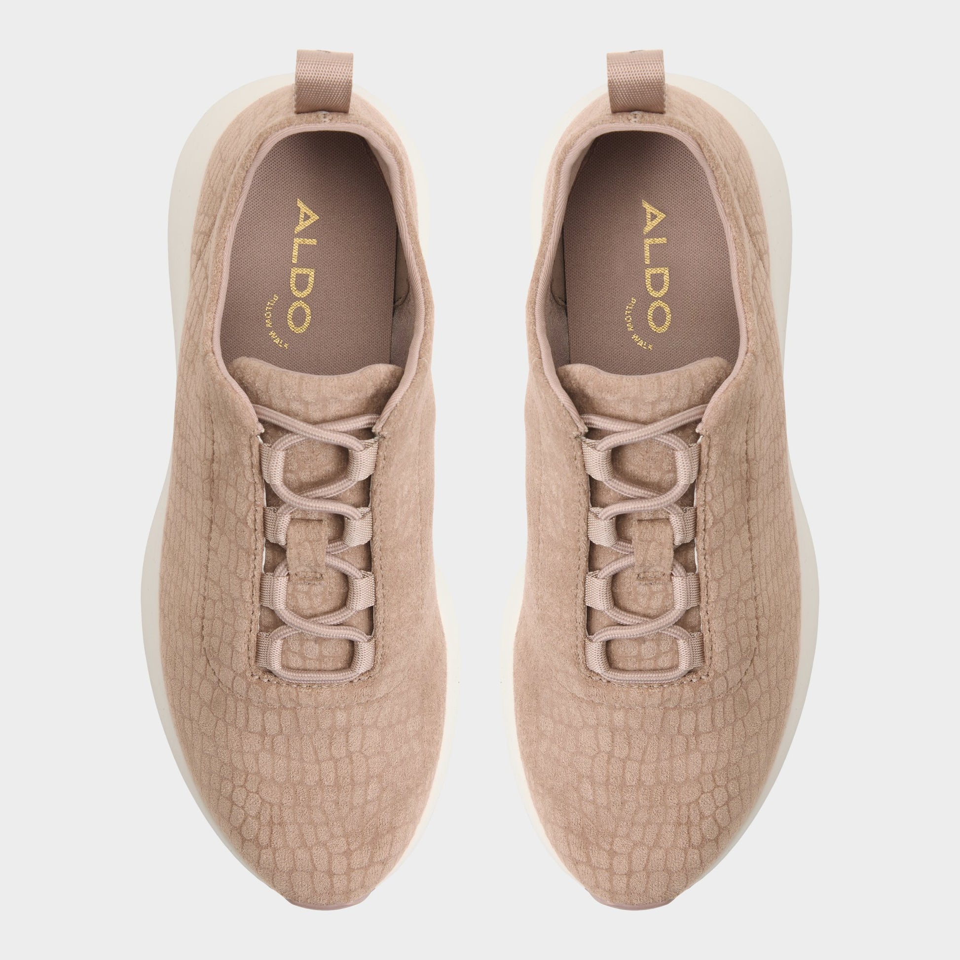 Top-down view of the Taupe Brier Sneaker