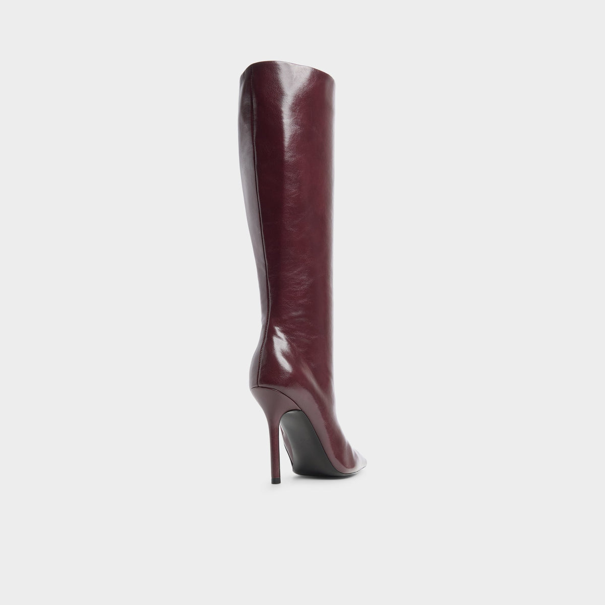 Three-quarter angle of Bordo Ridlee Stiletto heel knee-high boot's back side