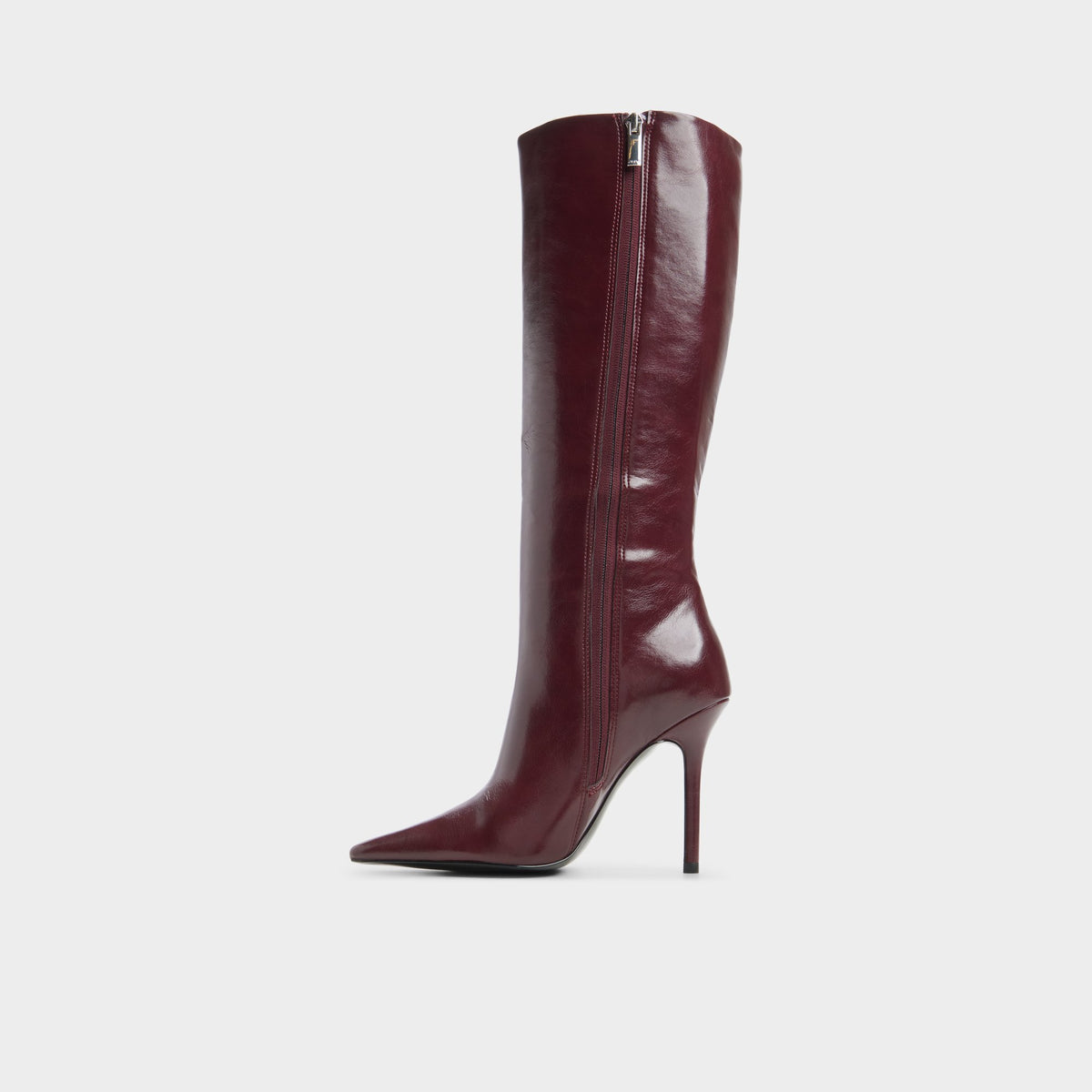 Side view of Bordo Ridlee Stiletto heel knee-high boot