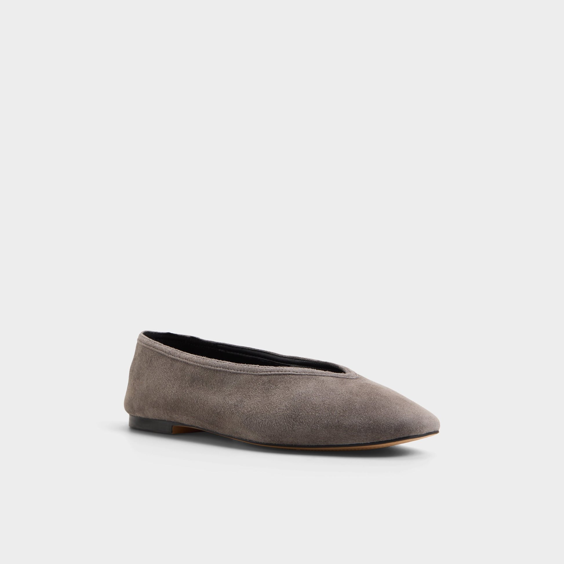 Three-quarter angle of Medium grey Ayrah Ballerina's front side