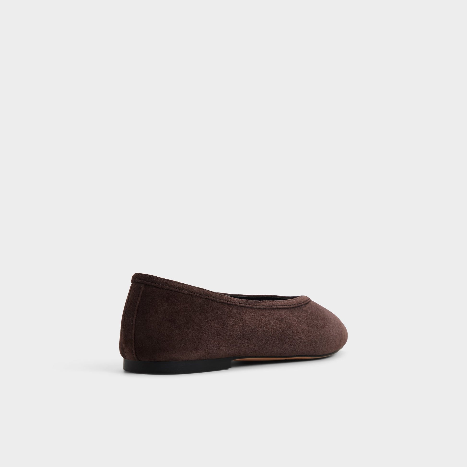 Three-quarter angle of Dark brown Ayrah Ballerina's back side