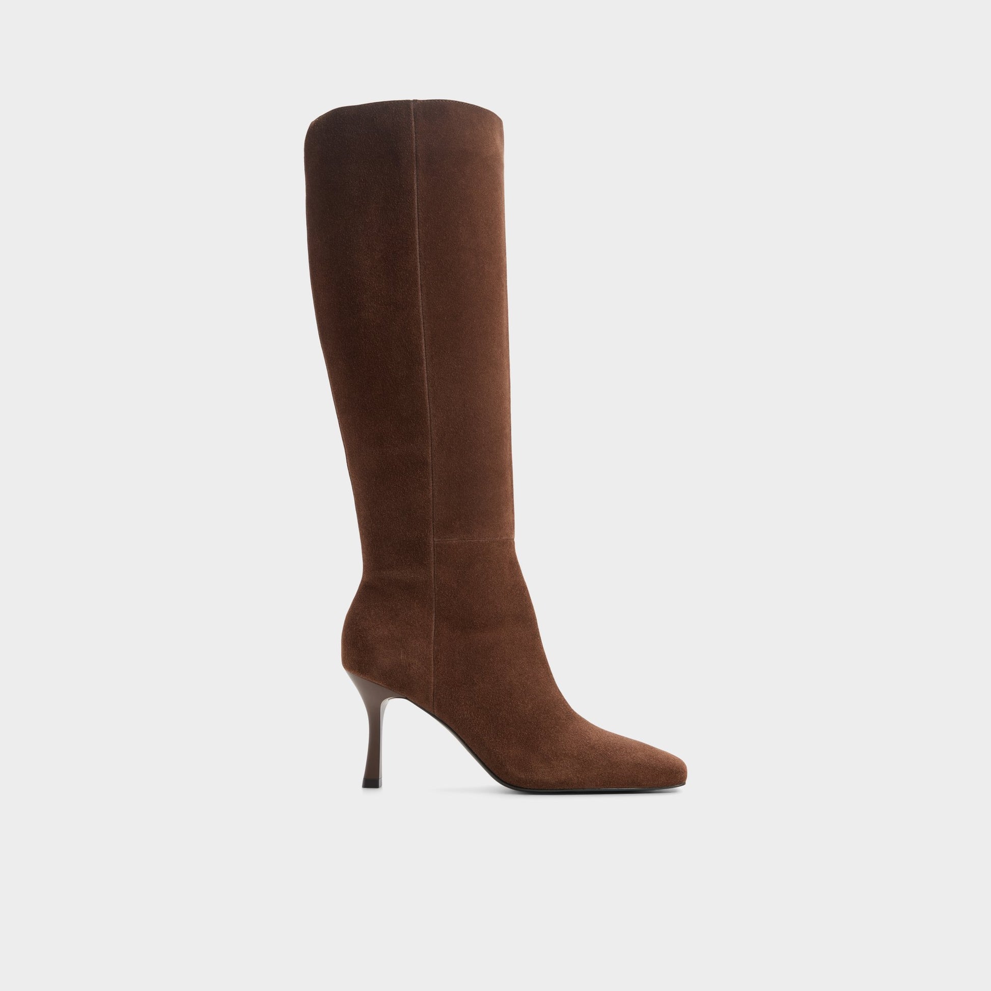 Main View of Dark brown Purdie-wc Wide calf knee-high boot for Womens
