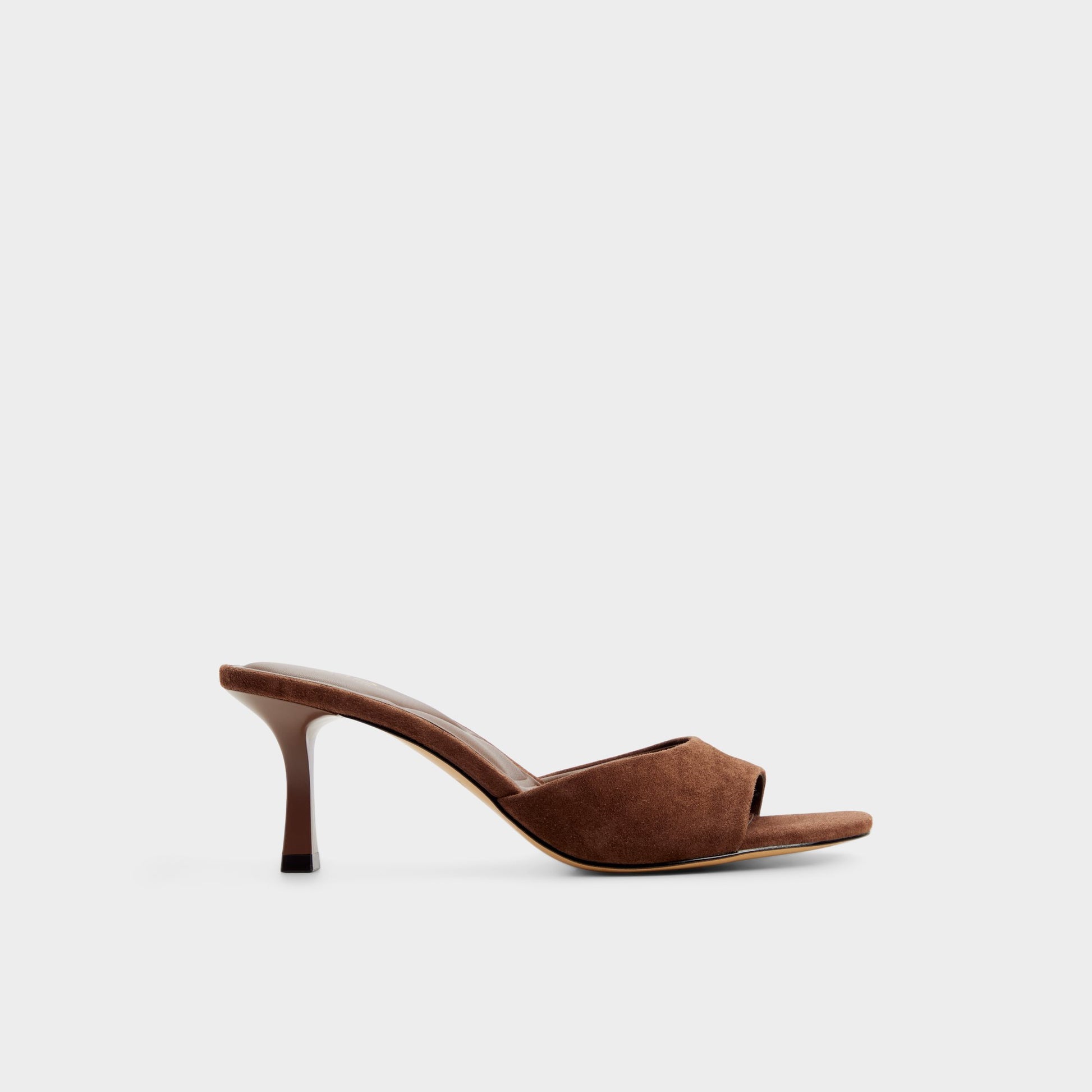 Main View of Dark brown Annaberaen Heeled mule for Womens
