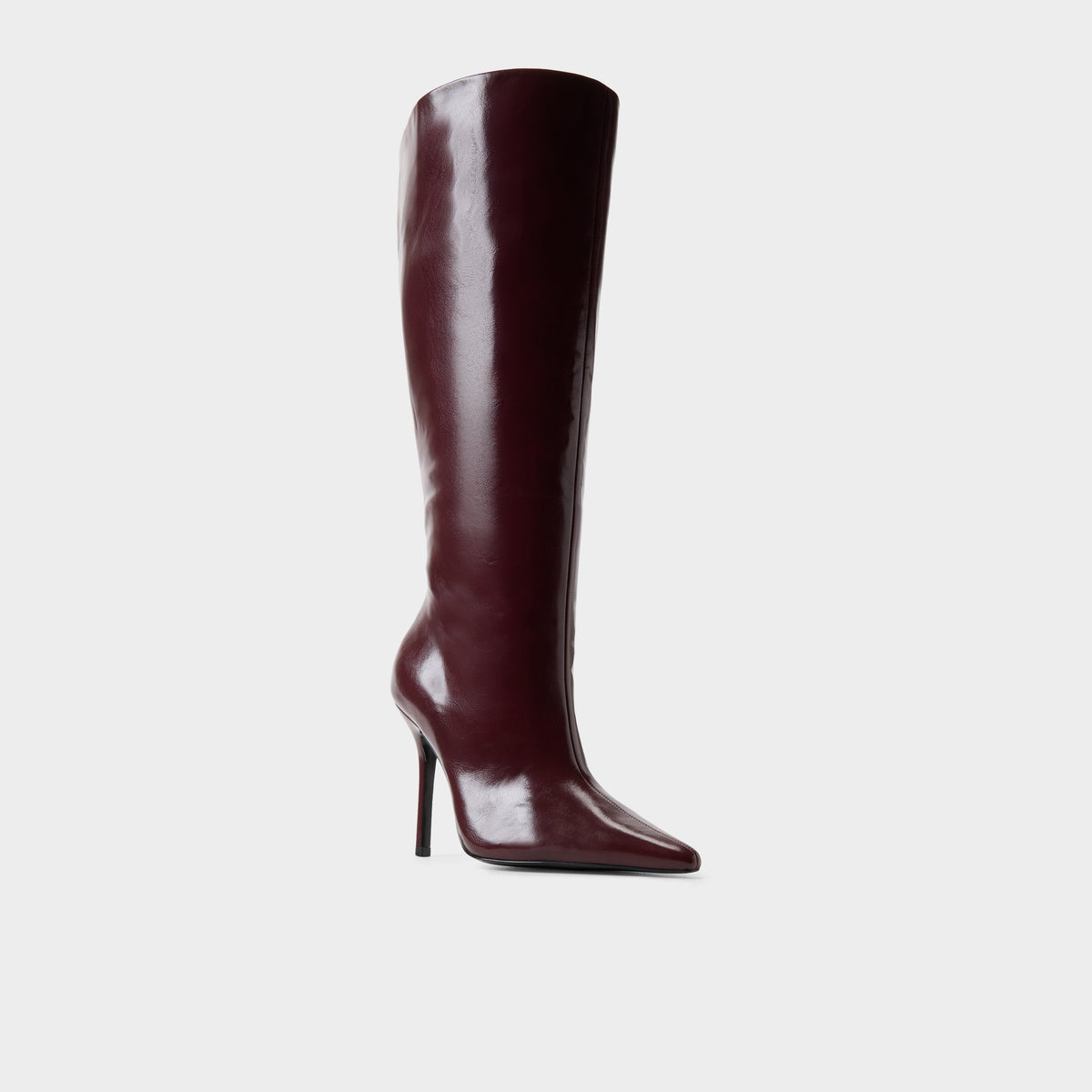 Three-quarter angle of Bordo Ridlee-wc Wide calf knee-high boot's back side