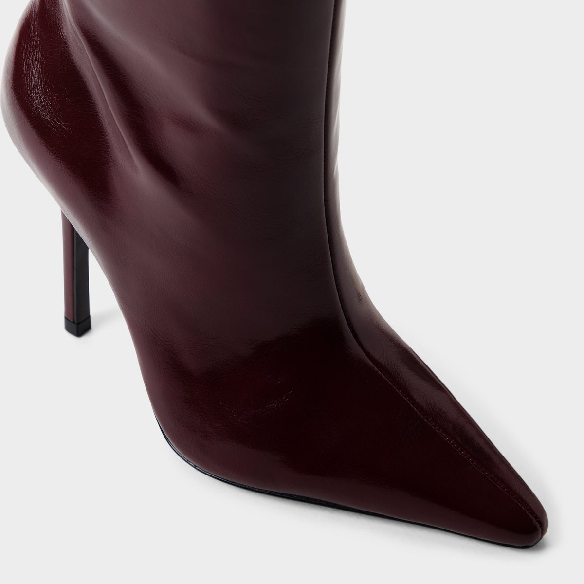 Three-quarter angle of Bordo Ridlee-wc Wide calf knee-high boot's front side