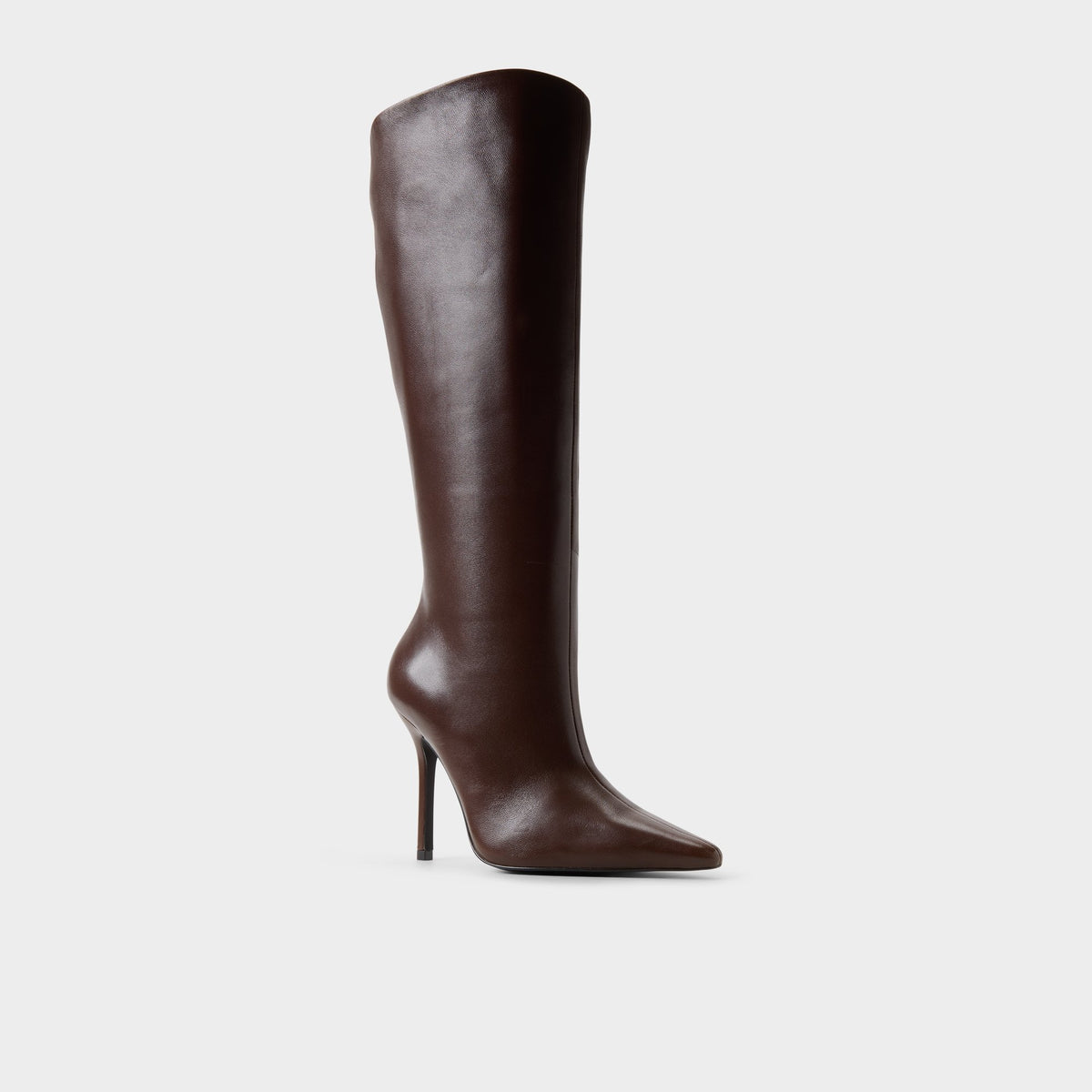 Three-quarter angle of Dark brown Ridlee-wc Wide calf knee-high boot's back side