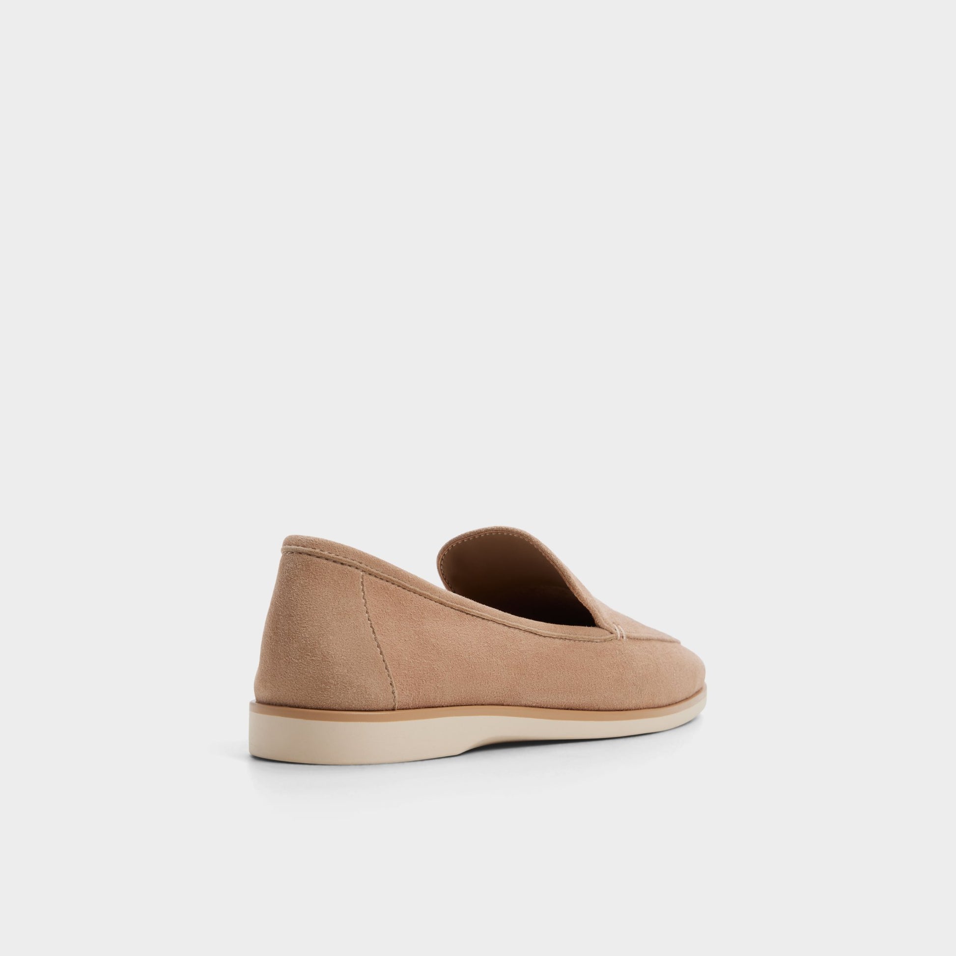 Three-quarter angle of Medium beige Annnie Loafer's back side