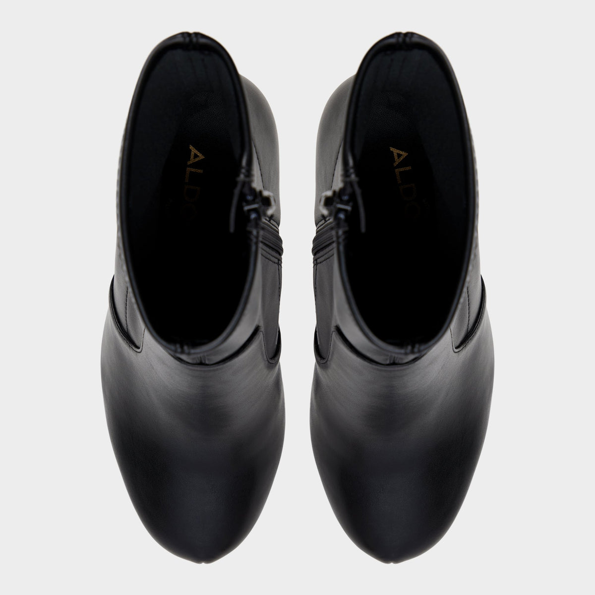 Top-down view of the Black Atalie Platform ankle boot