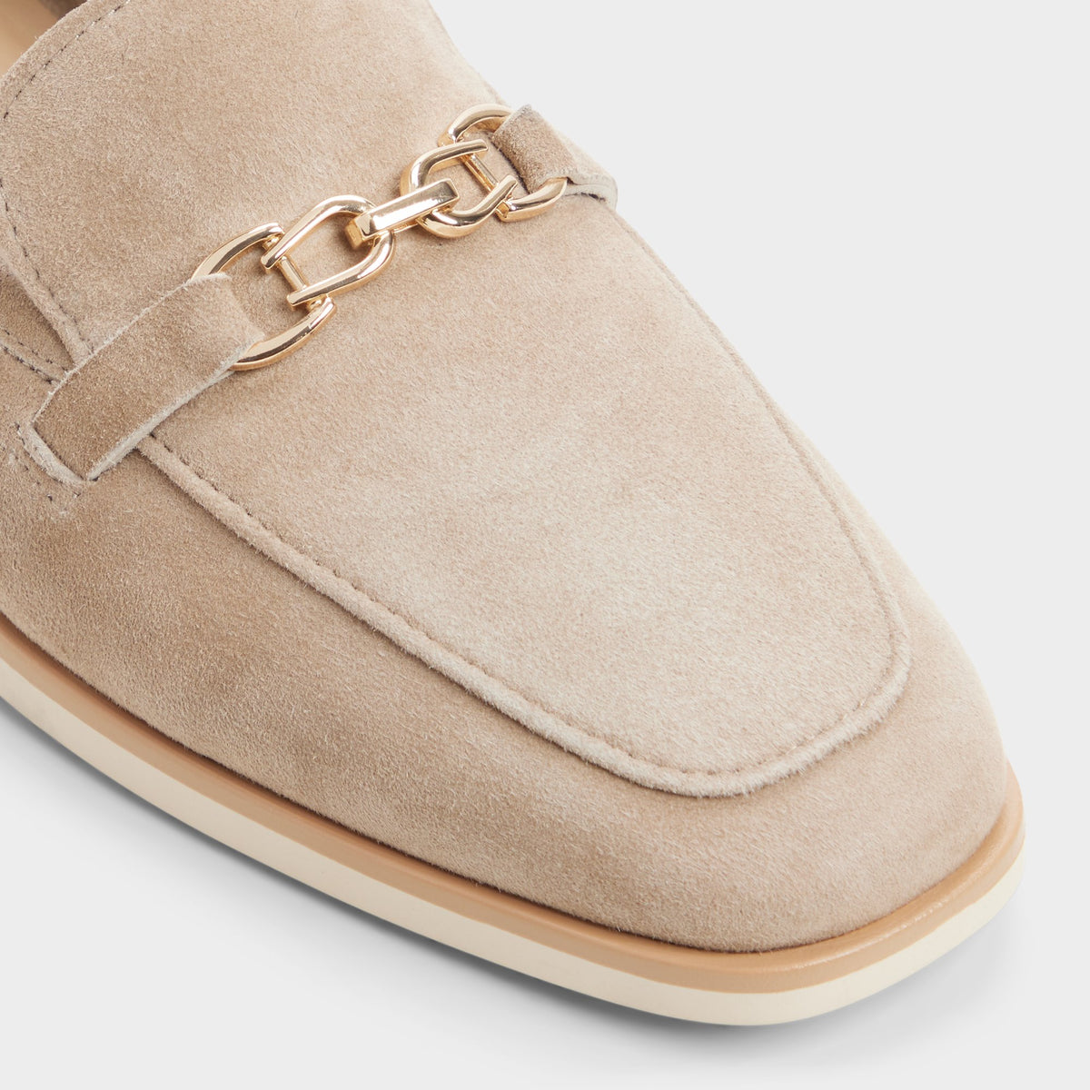 Close-up of the Taupe Anneliese Lug sole Chelsea boot