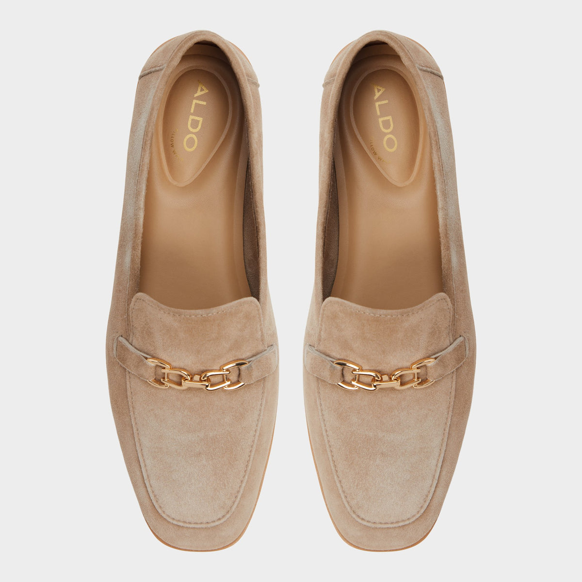 Top-down view of the Taupe Anneliese Lug sole Chelsea boot