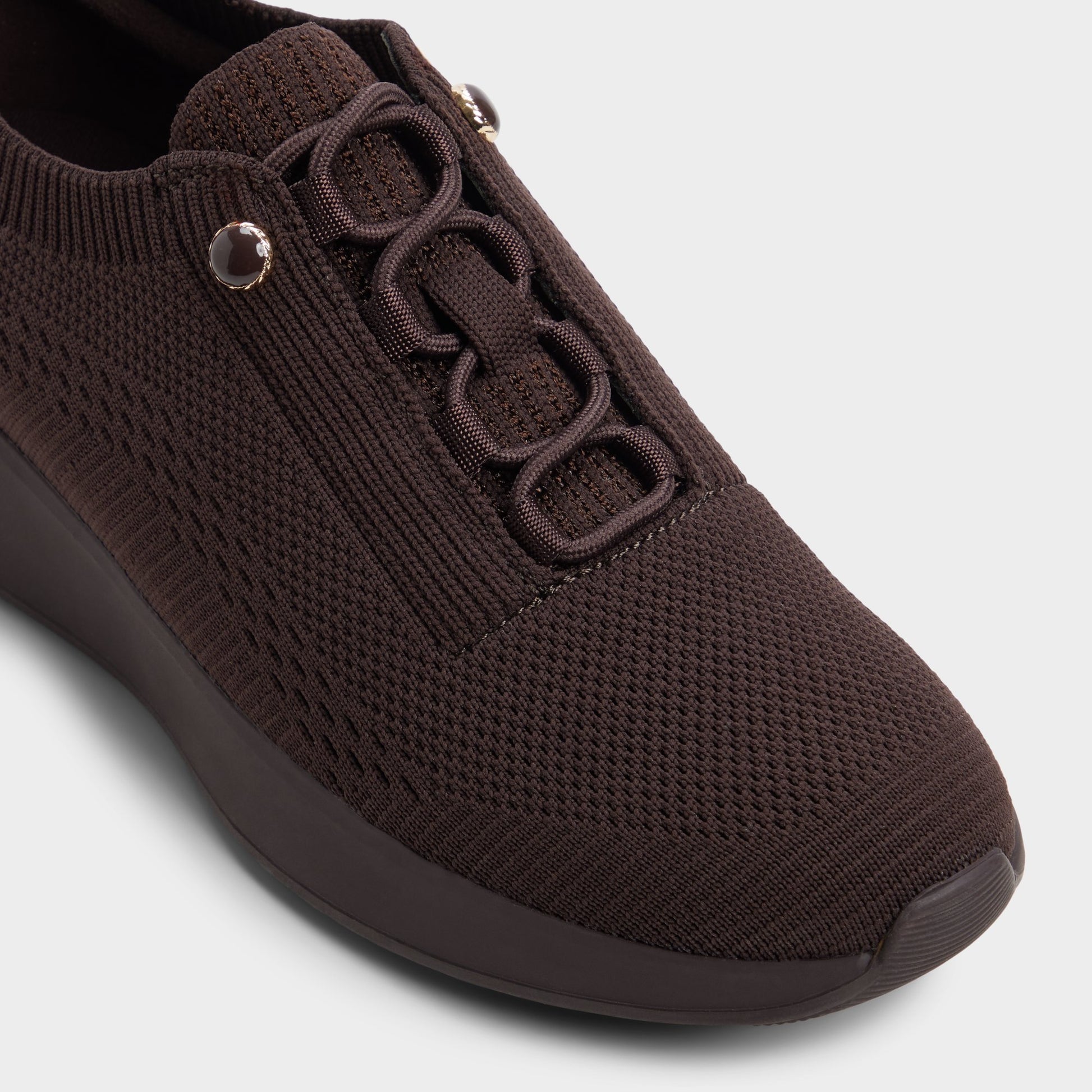 Three-quarter angle of Dark brown Brienna 's front side