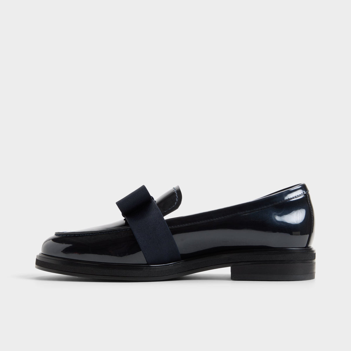 Side view of Other navy Bissom Loafer